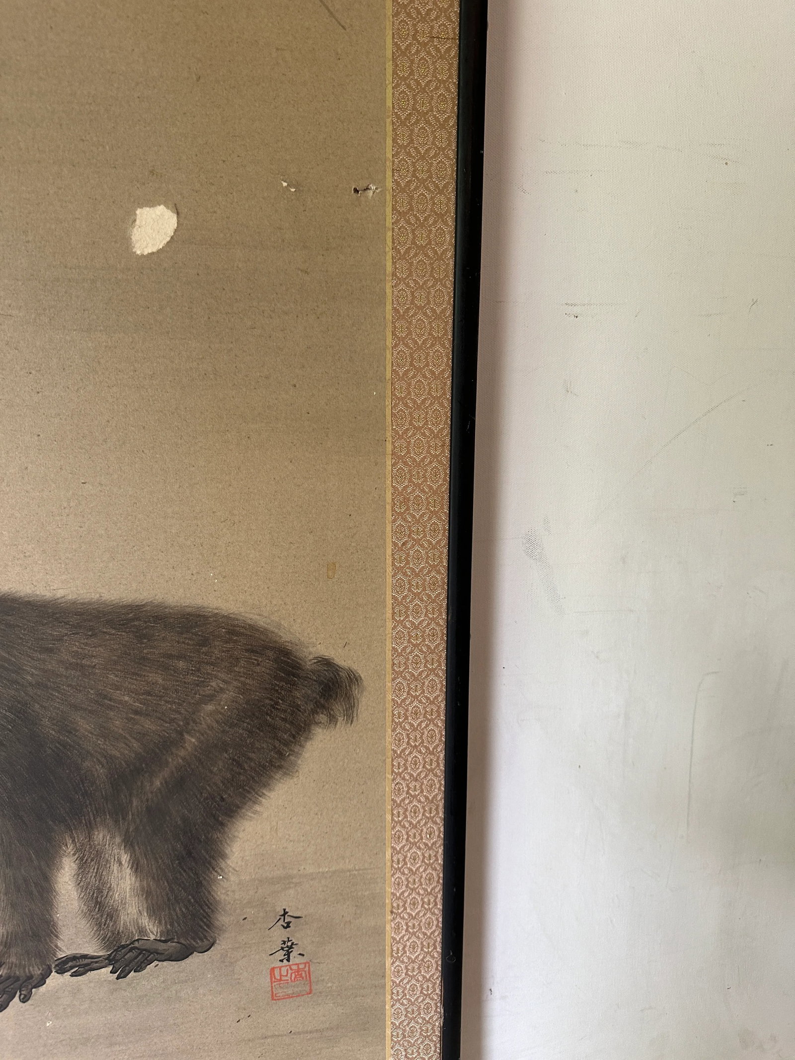 1970s Large Rectangular Monkey Print, Framed - 5