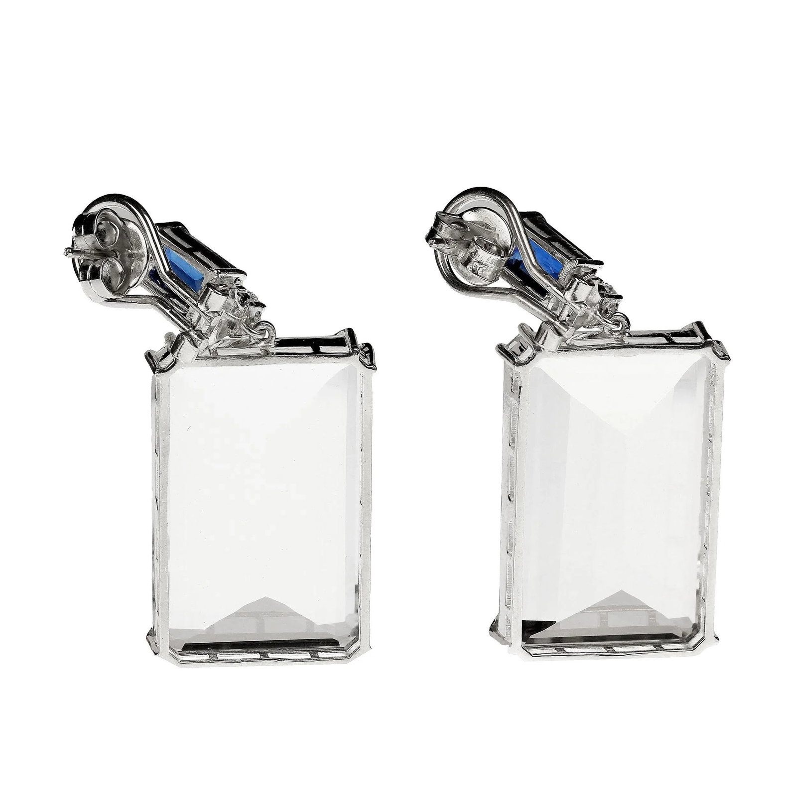AJD Contemporary Crystal and Kyanite Dangle Earrings - 2 Pieces - 2