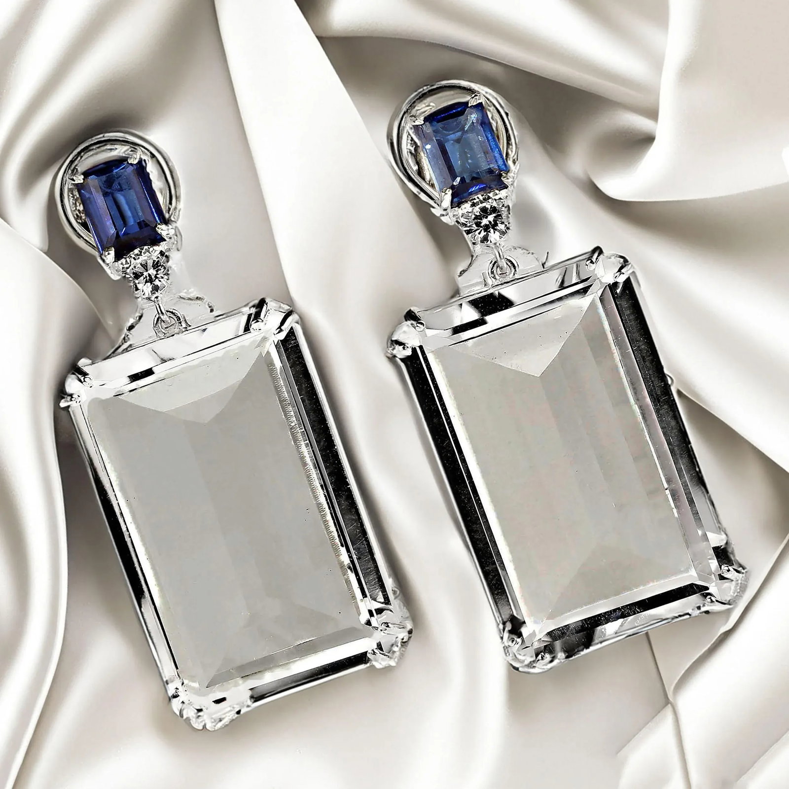 AJD Contemporary Crystal and Kyanite Dangle Earrings - 2 Pieces - 5