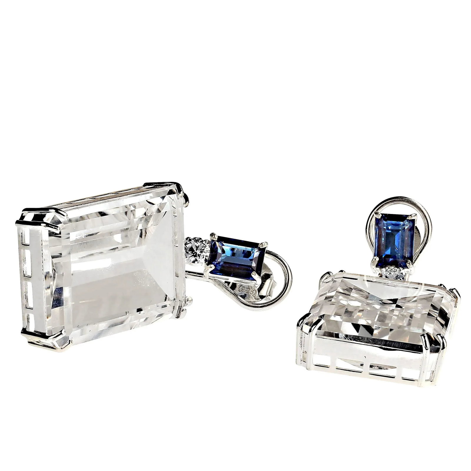 AJD Contemporary Crystal and Kyanite Dangle Earrings - 2 Pieces - 6