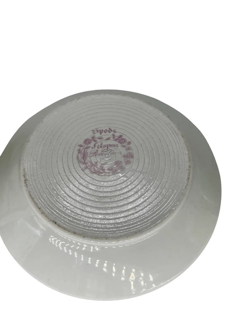 Set Spode Felspar Heraldric "Bear & Forbear" Dessert Tray & Covered Sauce Compotes C. 1840 - 10