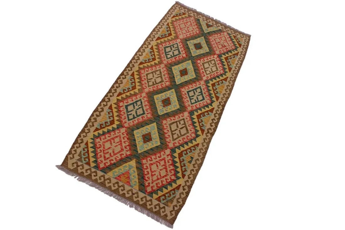 Shabby Chic Kilim Hand-Woven Wool Rug -3'6'' * 7'10'' - 2