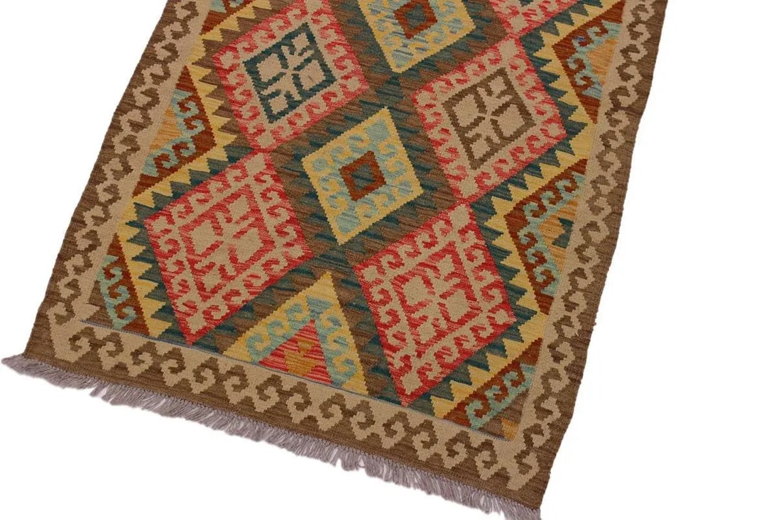 Shabby Chic Kilim Hand-Woven Wool Rug -3'6'' * 7'10'' - 3
