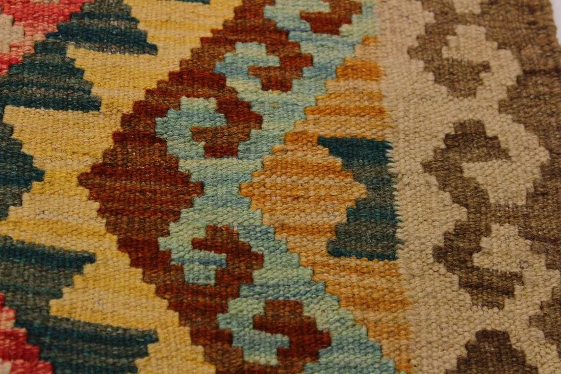 Shabby Chic Kilim Hand-Woven Wool Rug -3'6'' * 7'10'' - 5
