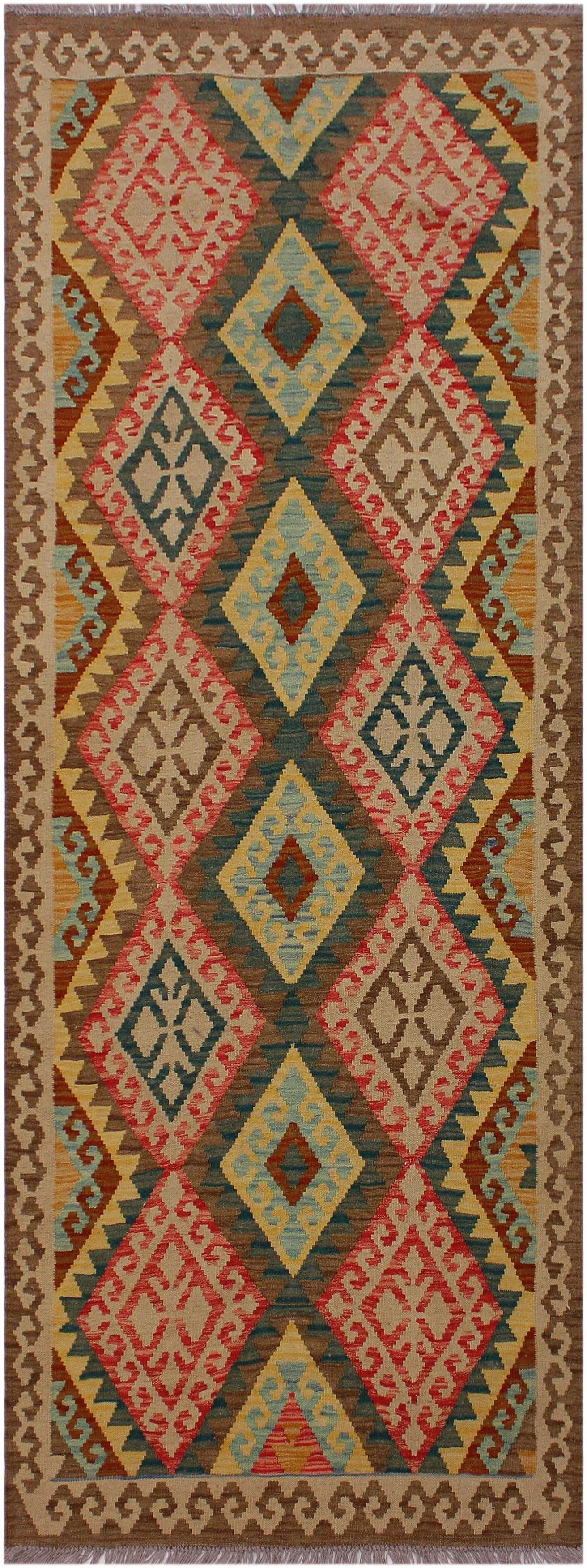 Shabby Chic Kilim Hand-Woven Wool Rug -3'6'' * 7'10'' - 8