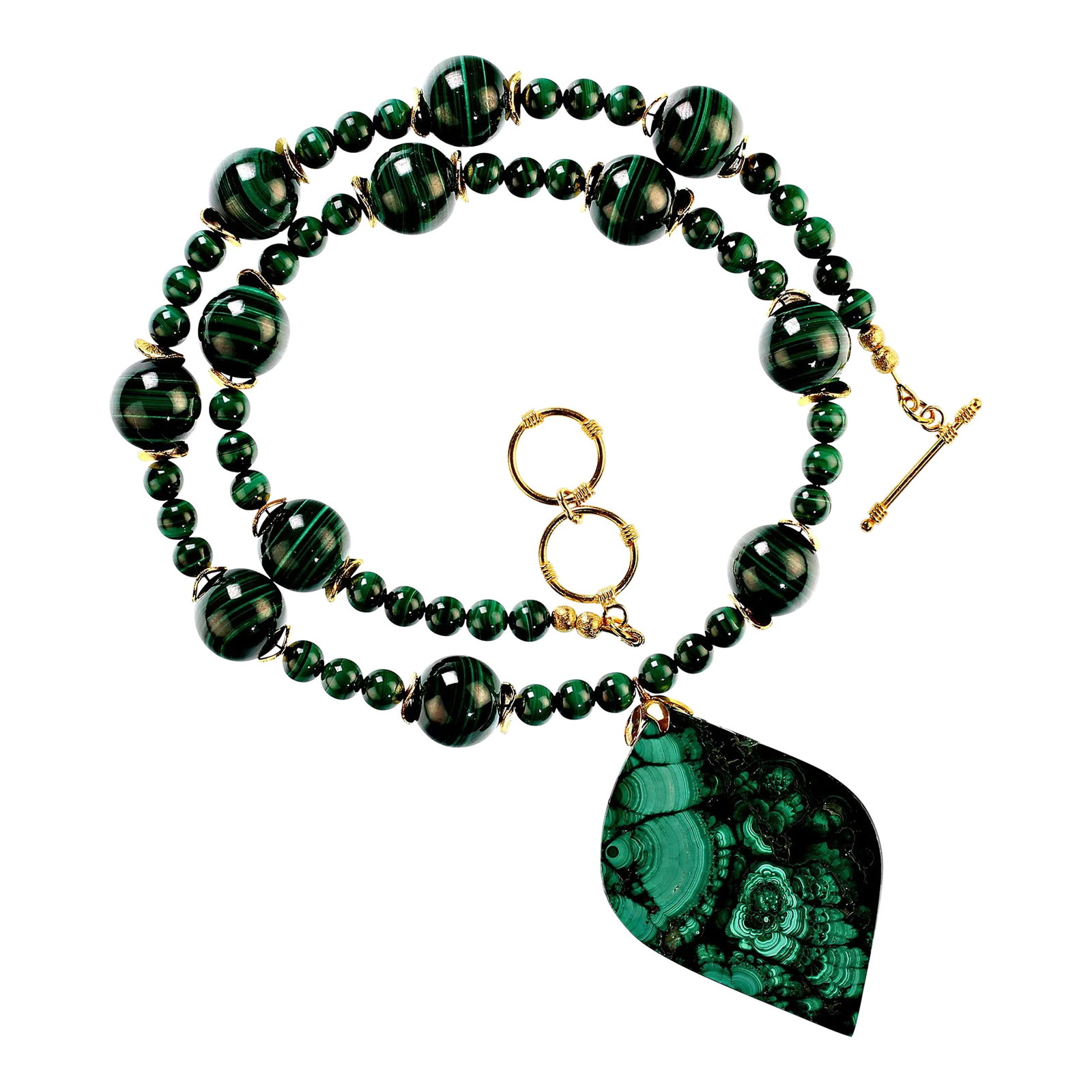 AJD Marvelous Malachite Necklace & Freeform Pendant (1 of 7)