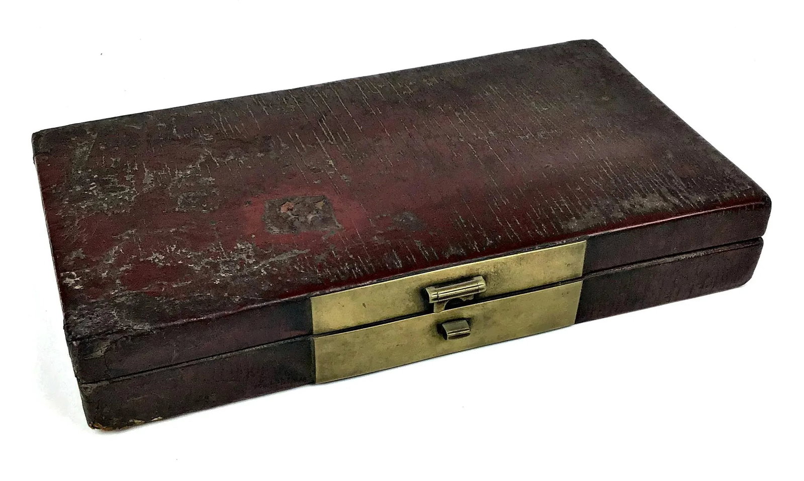 1900s Chinoiserie Leather Document Box - 13