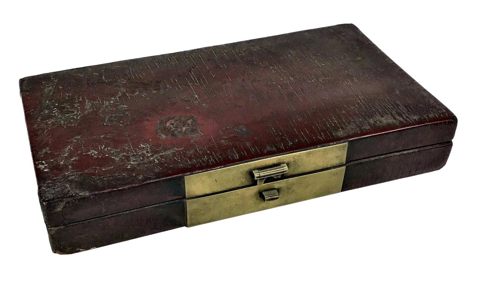 1900s Chinoiserie Leather Document Box (1 of 13)