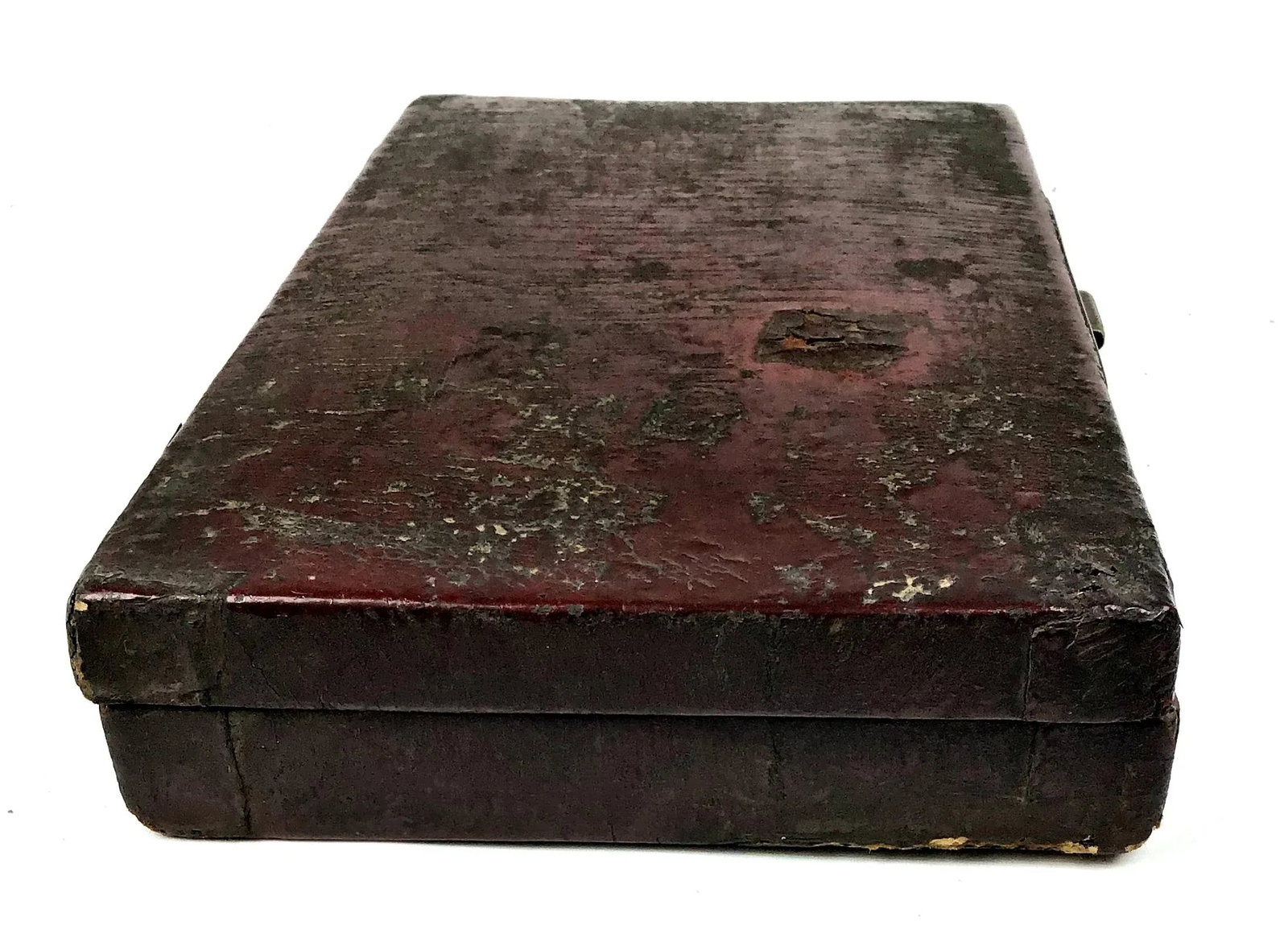 1900s Chinoiserie Leather Document Box - 2