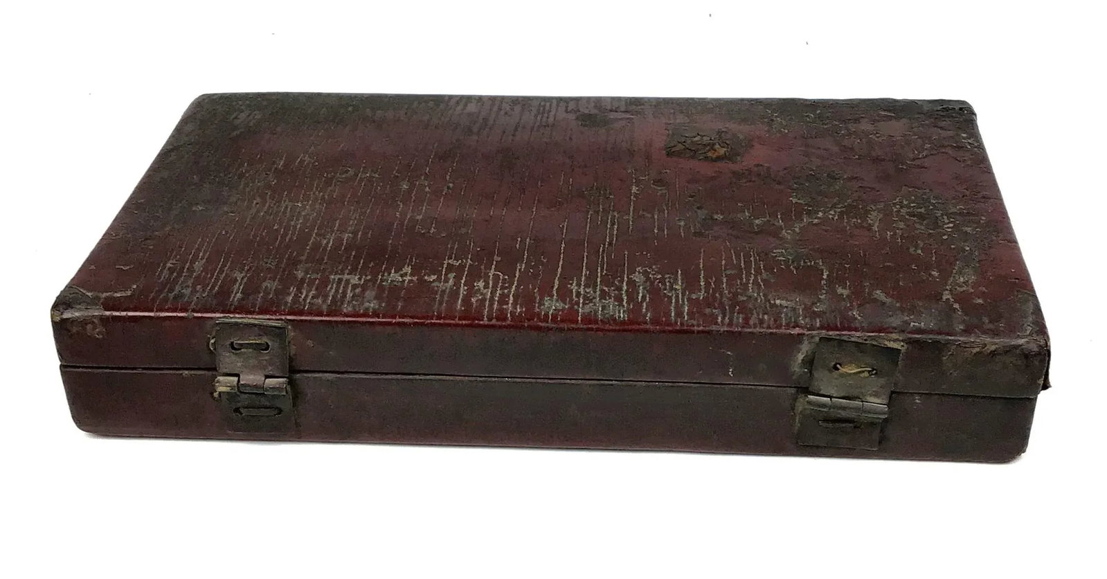 1900s Chinoiserie Leather Document Box - 3
