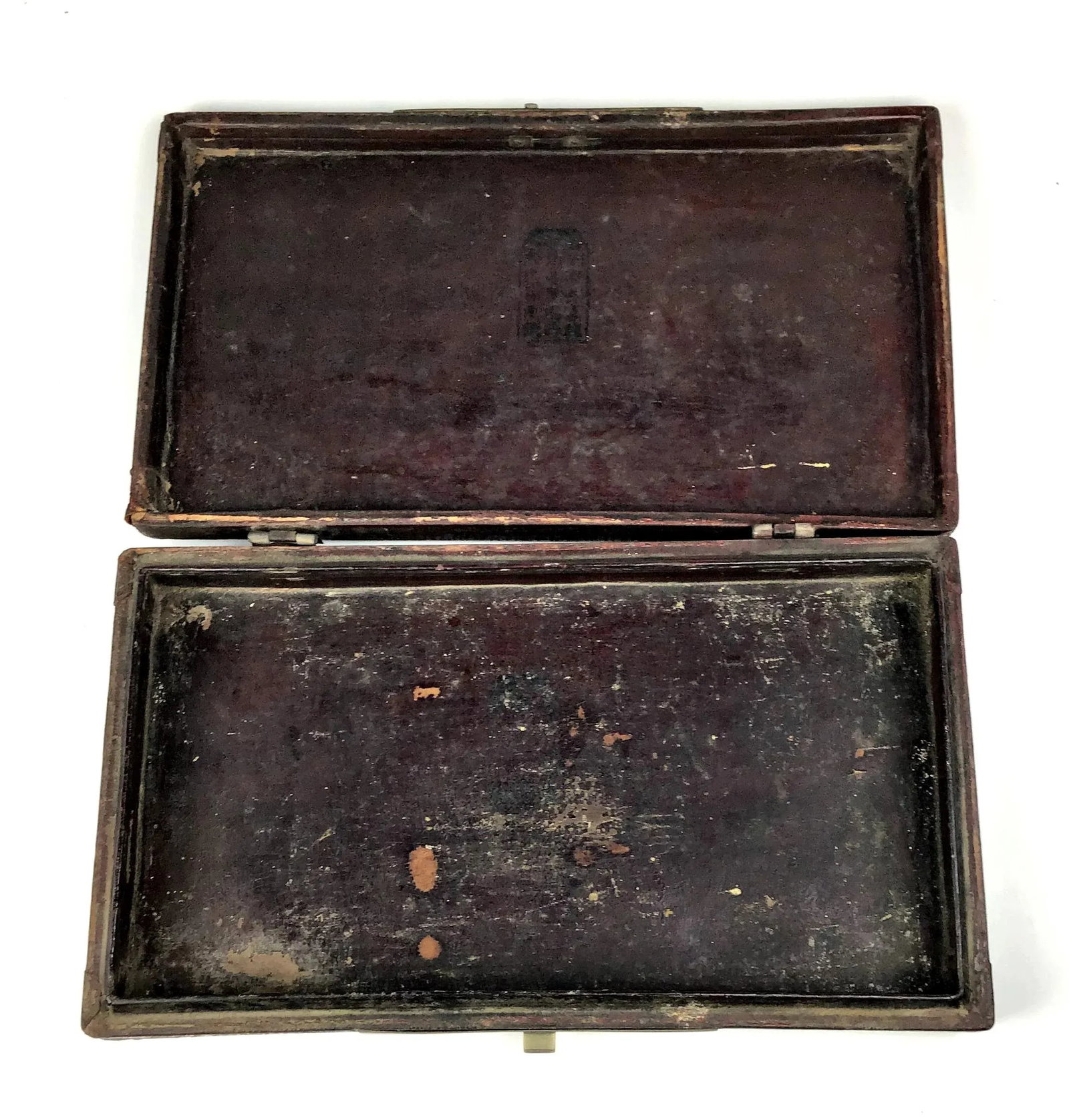 1900s Chinoiserie Leather Document Box - 4