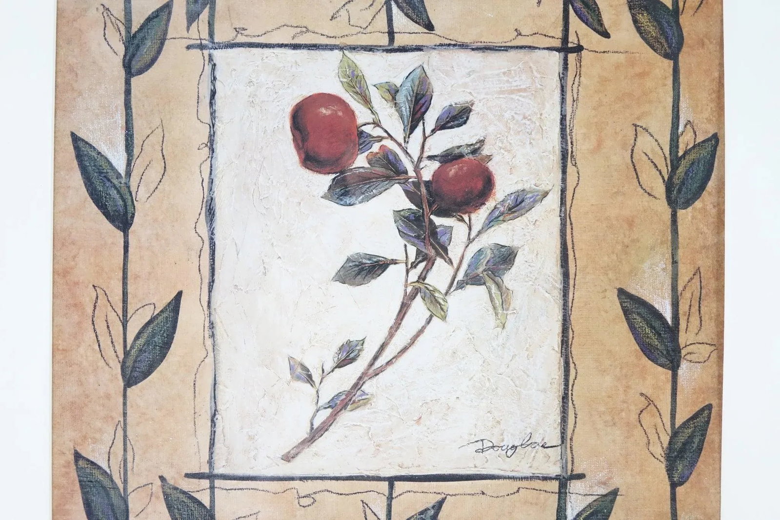 The Patterned Garden 3 - Print of Original Oil Pencil on Board Signed - 5