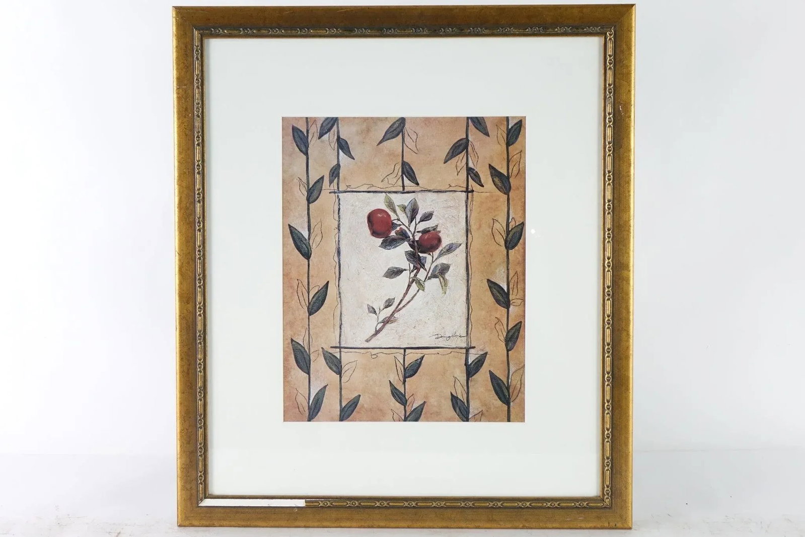 The Patterned Garden 3 - Print of Original Oil Pencil on Board Signed - 7
