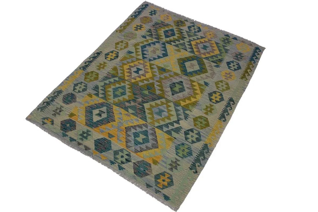 Navajo Style Kilim Hand-Woven Wool Rug -5'3 X 6'8 - 2
