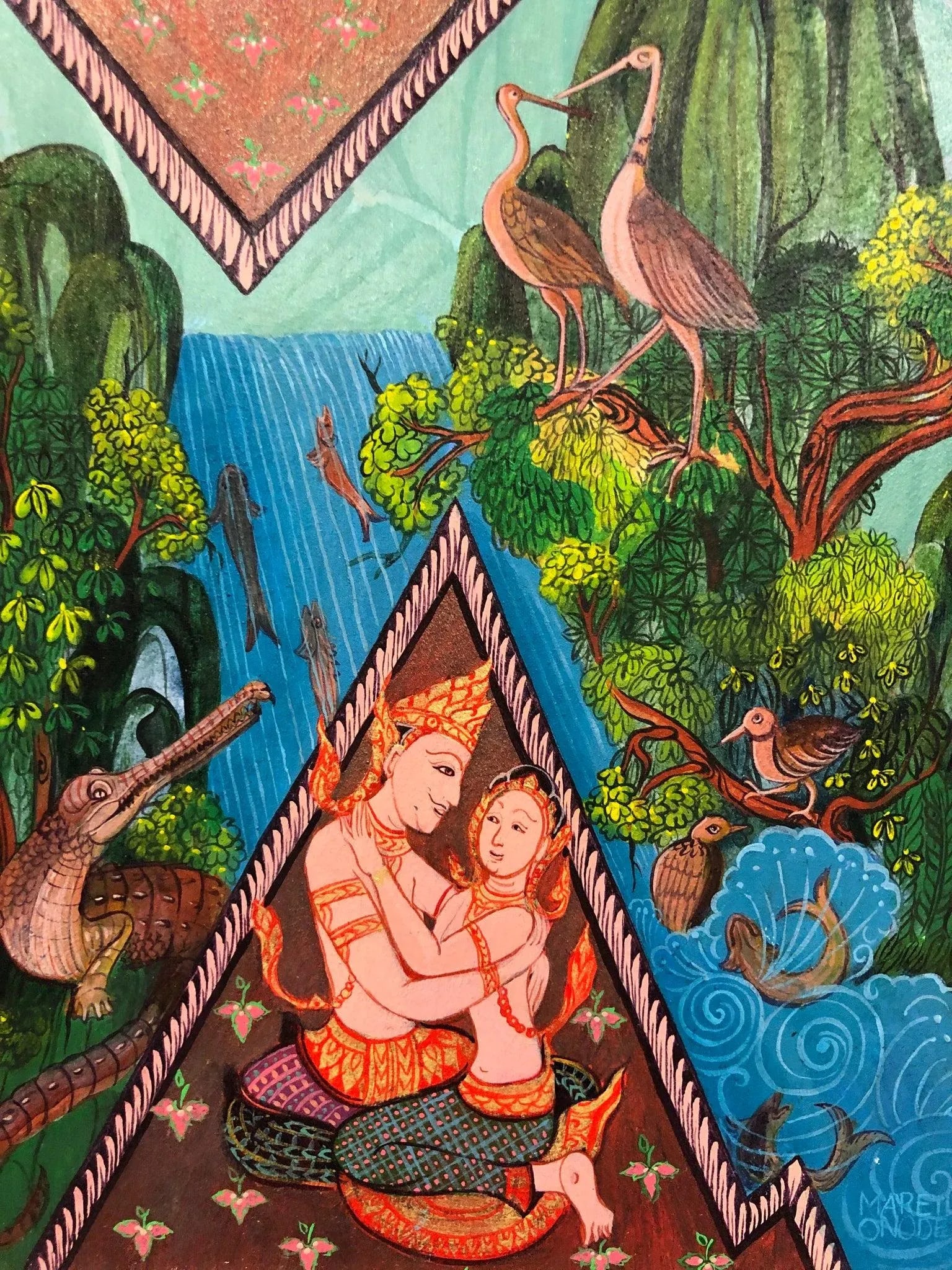 Late 20th Century Original Indo Persian Painting Mughal - 5