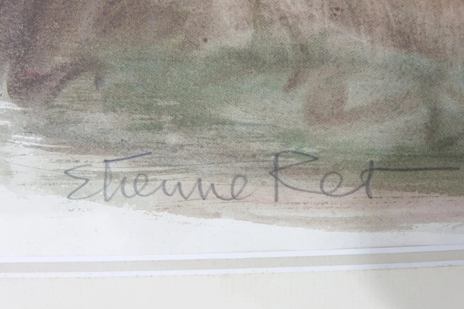 "Anchored in Silence" - Mid 20th Century Watercolor on Paper Signed Original, Framed - 3