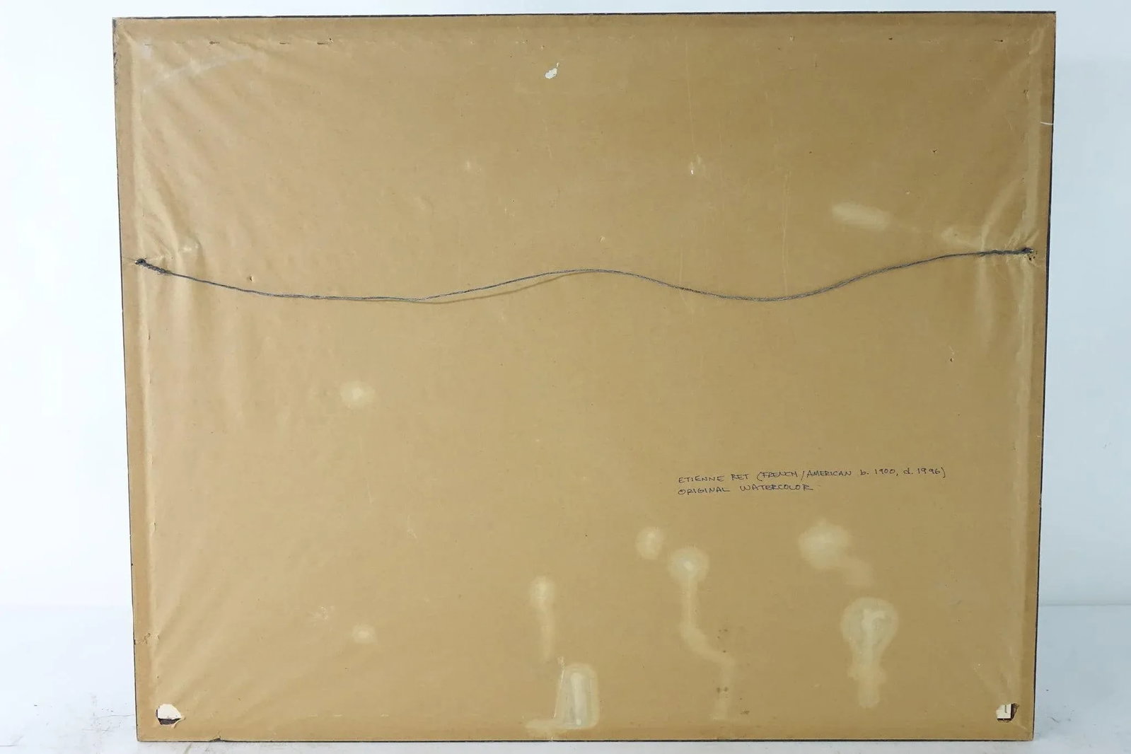 "Anchored in Silence" - Mid 20th Century Watercolor on Paper Signed Original, Framed - 5