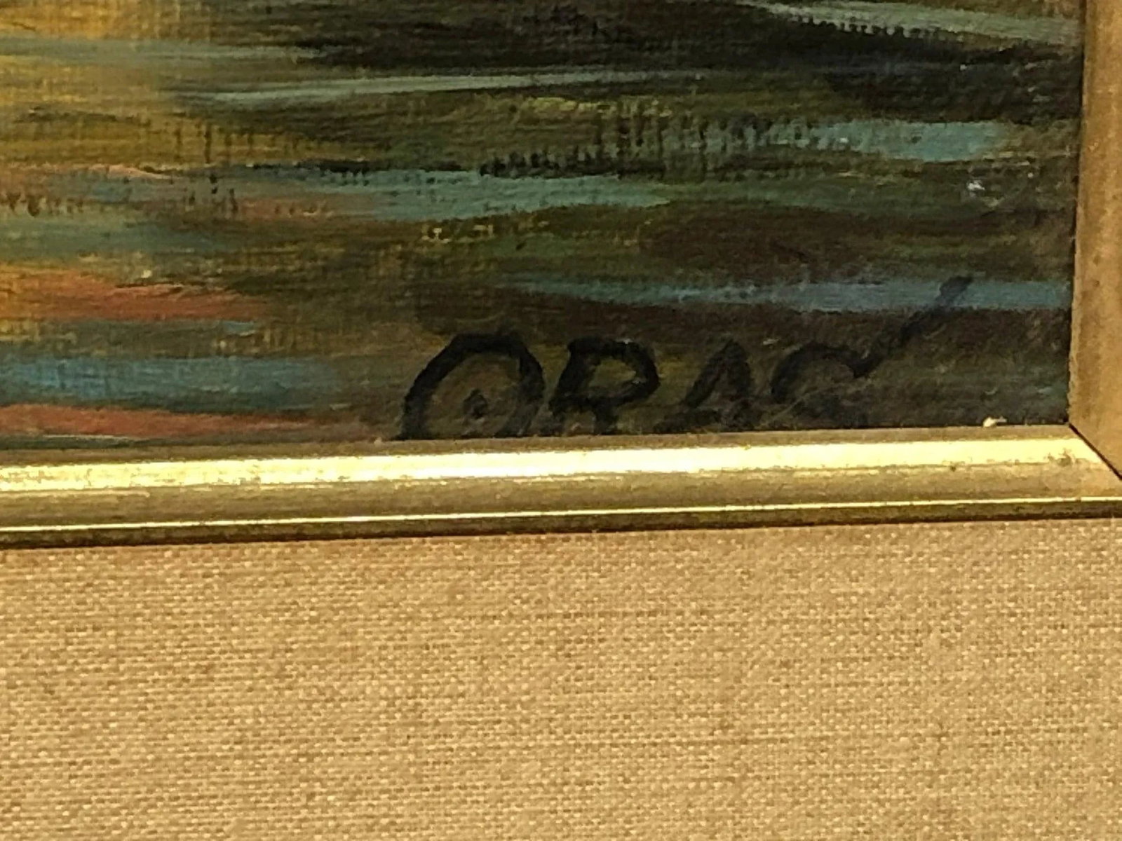 "Harbor Days in Old Europe" - Mid 20th Century Original Oil on Canvas Signed on the Bottom, Framed - 4