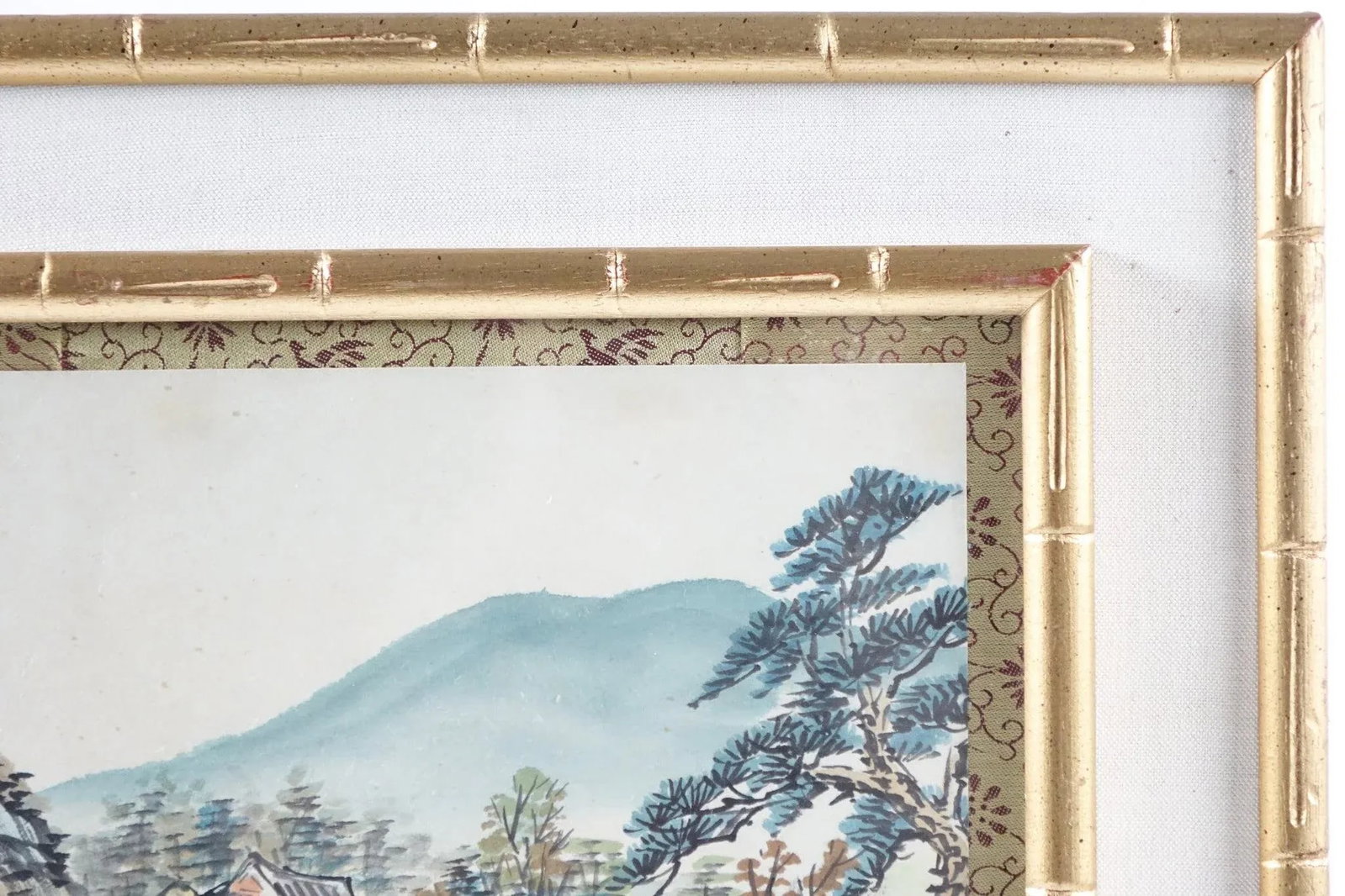 The Village Gathering - Mid 20th Century Chinese Original Watercolor on Paper Signed, Framed - 5