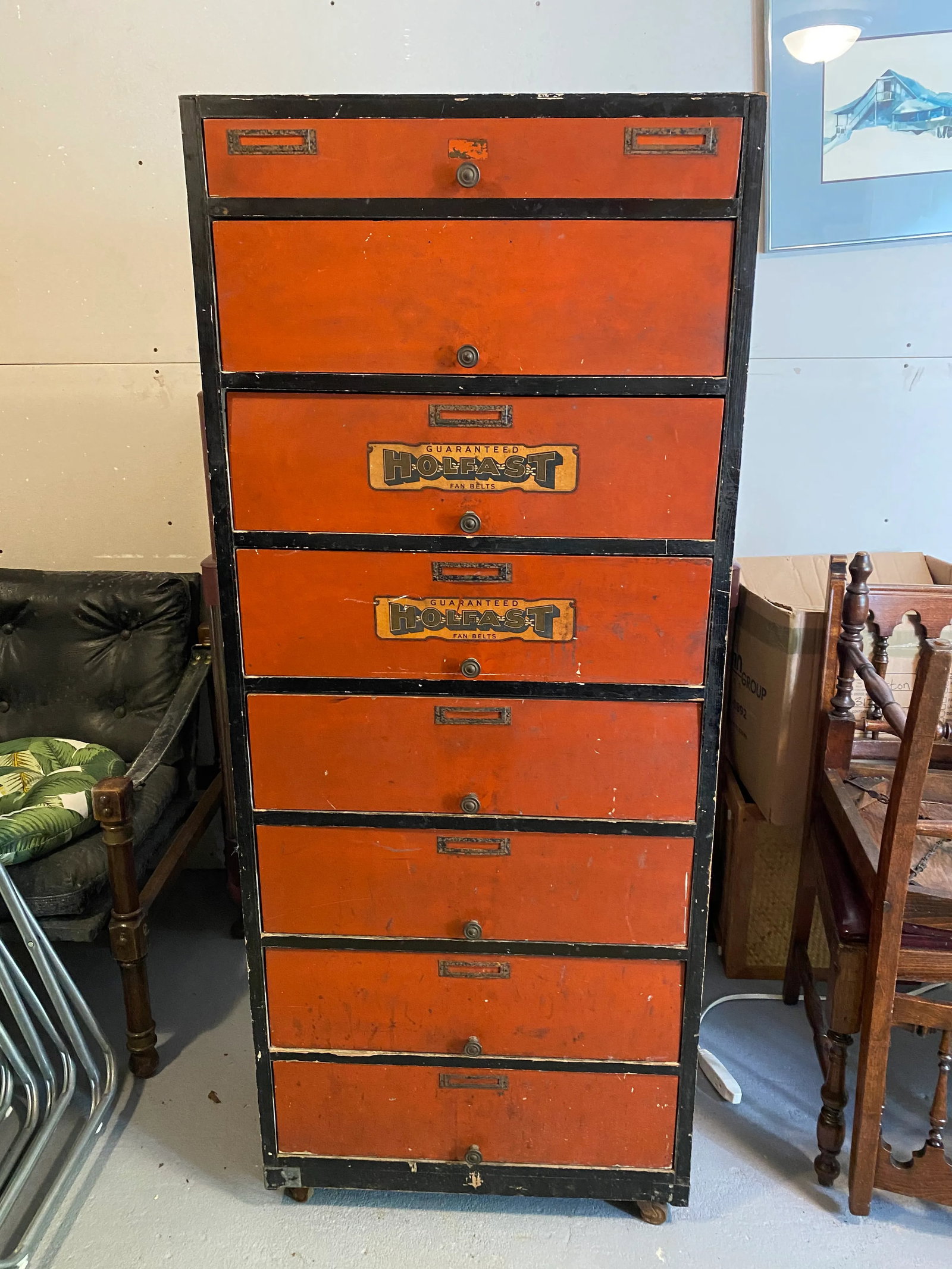 1950s Holfast Fan Belt Storage Cabinet - 9
