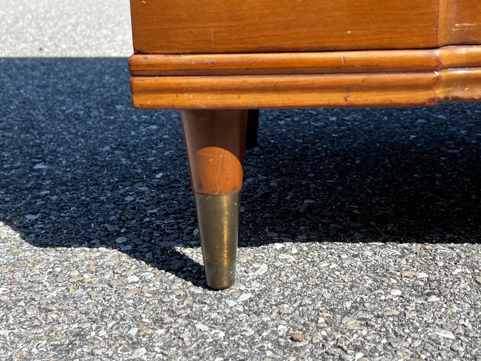 Widdicomb Campaign Style Solid Cherry Brass Pulls Night Stands Tables - 6