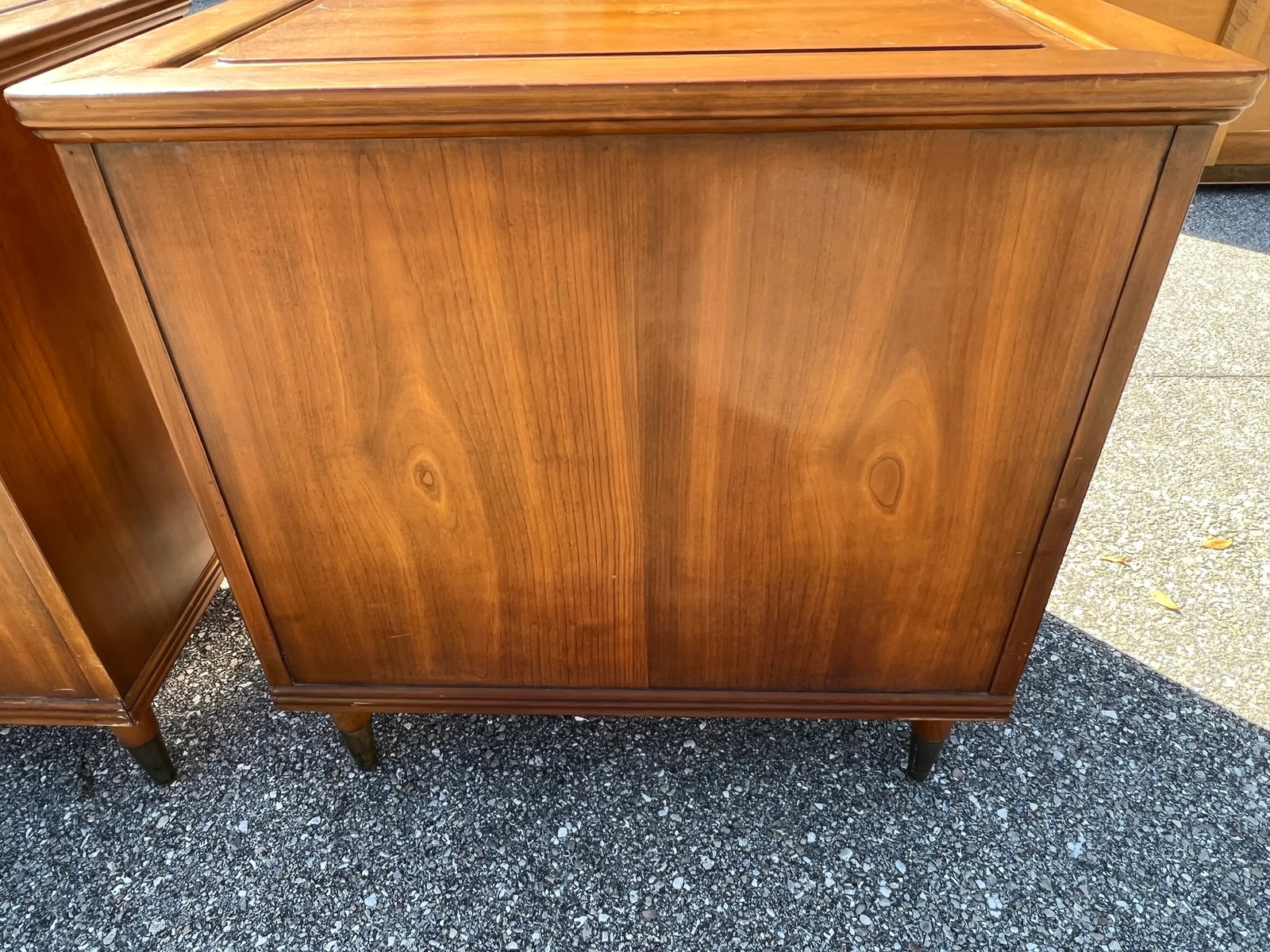Widdicomb Campaign Style Solid Cherry Brass Pulls Night Stands Tables - 9