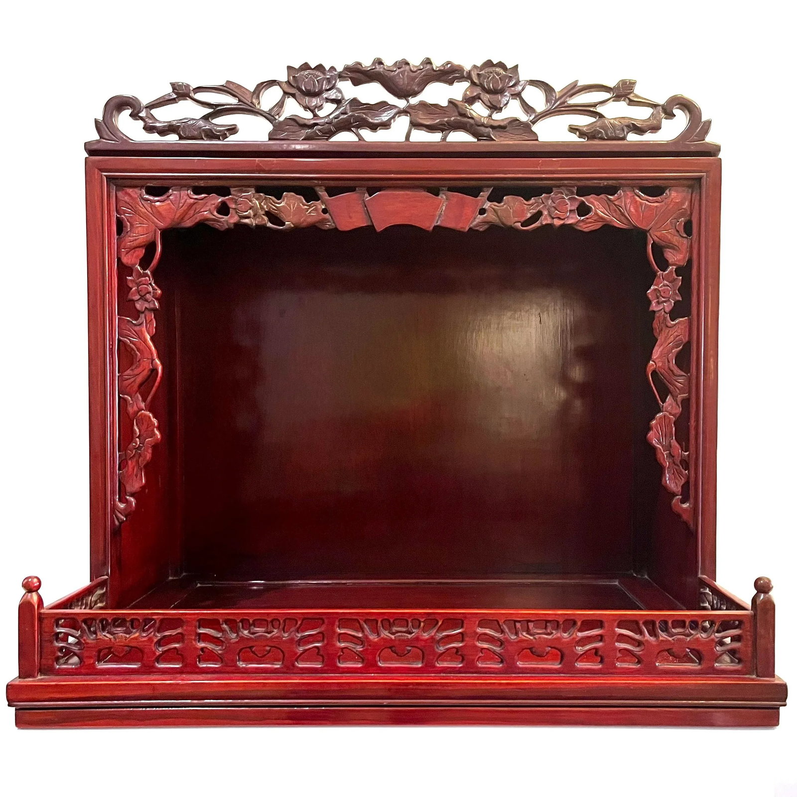 Buddhist Temple Shrine Altar - Butsudan - Red Lacquer - 2