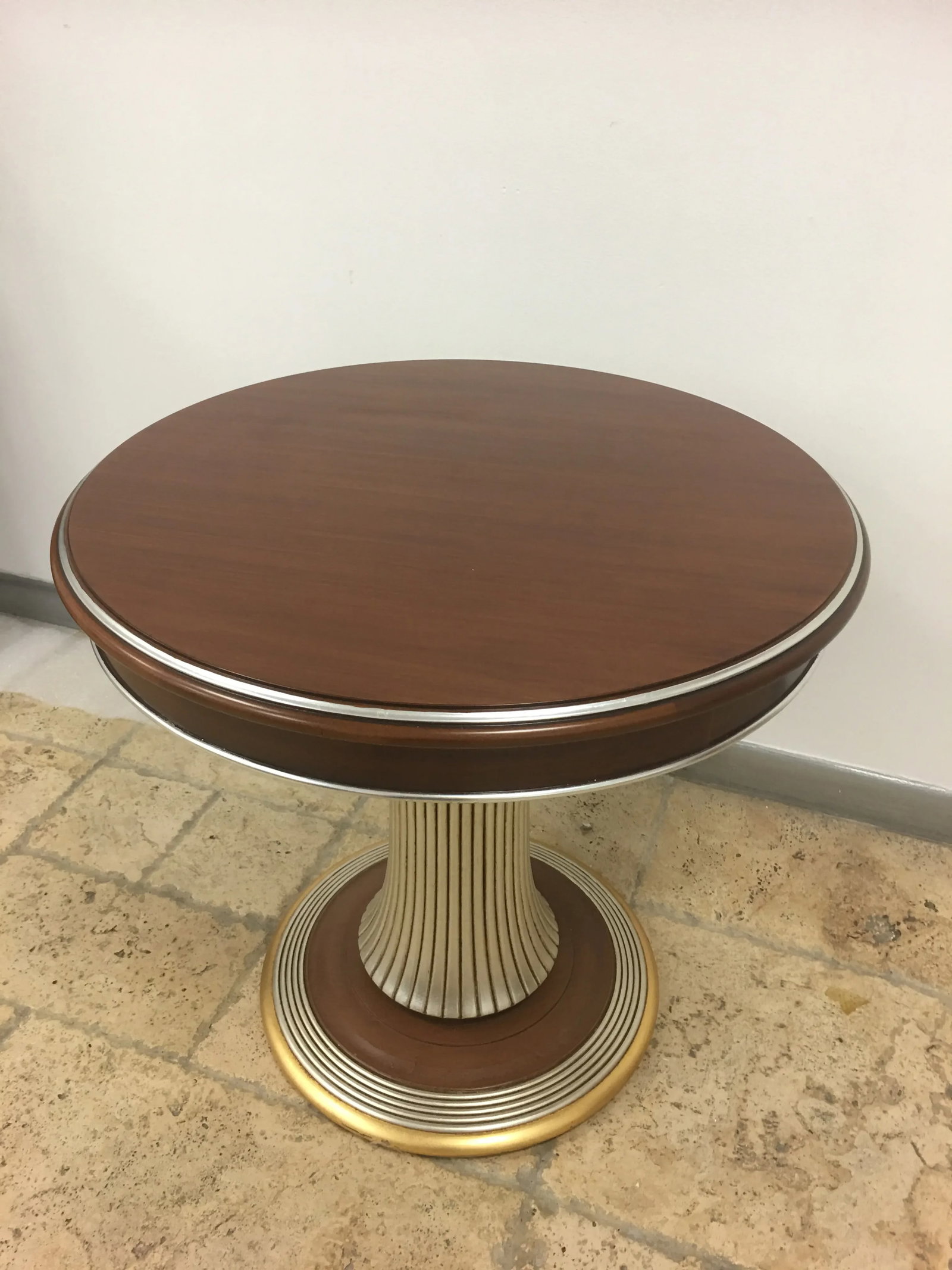 100% Made in Italy by Caspani Tino . Walnut Wood Side Table - 11