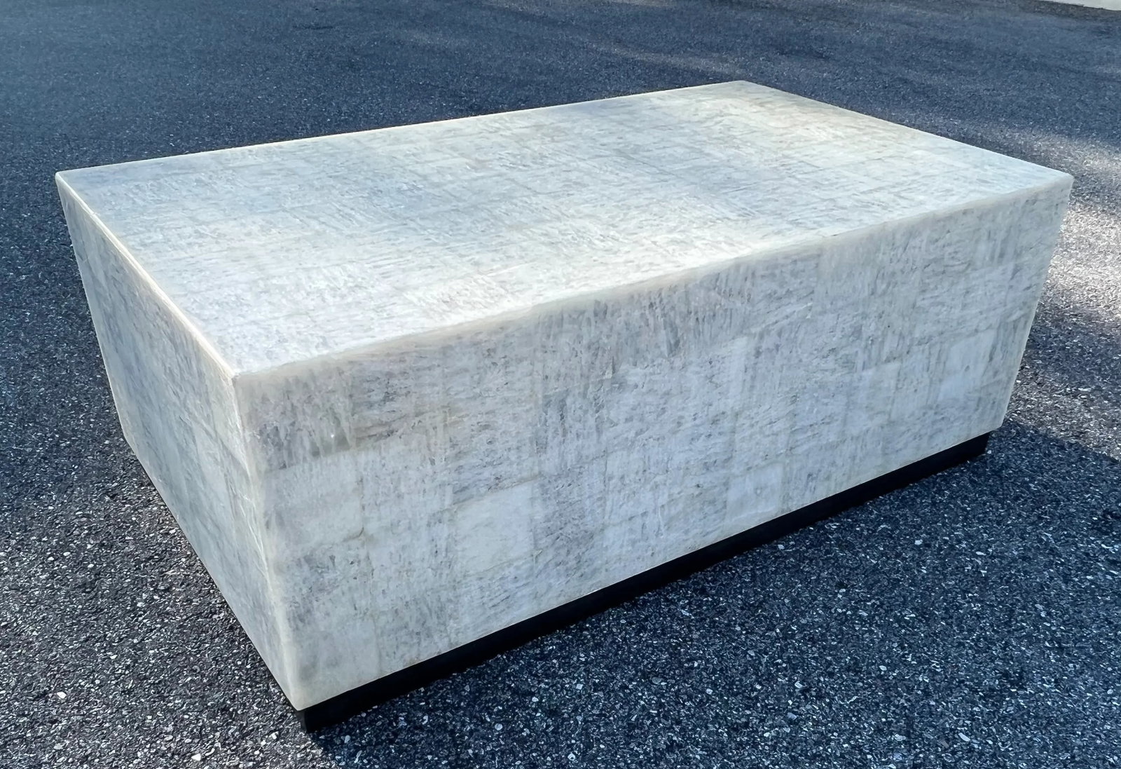 1980s Rectangular Tessellate Stone Coffee Table - 2