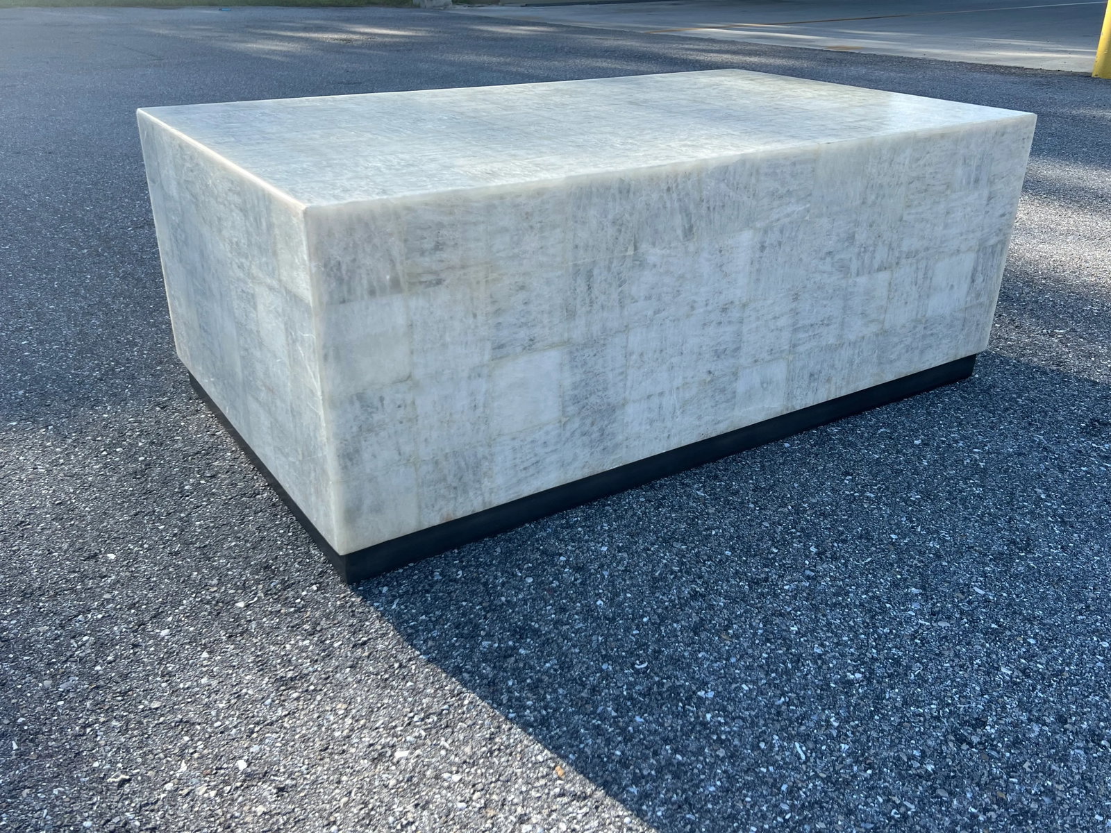 1980s Rectangular Tessellate Stone Coffee Table - 4