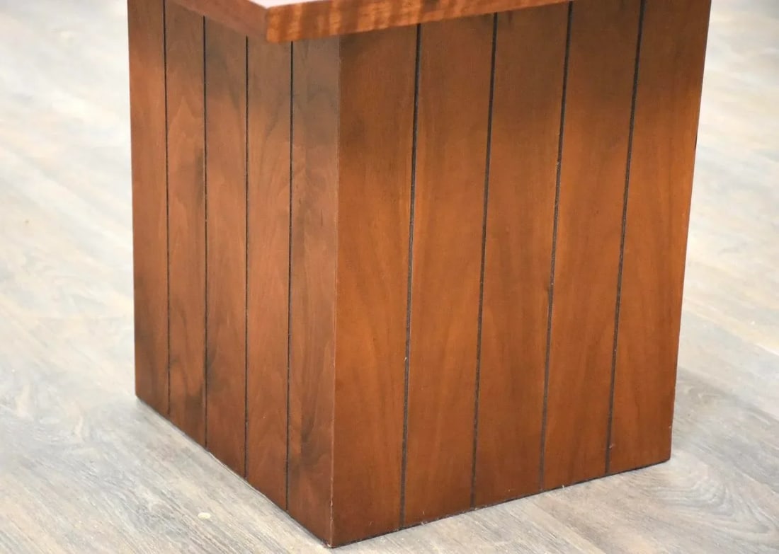 1960s Refinished Walnut Square End Table by Lane - 4