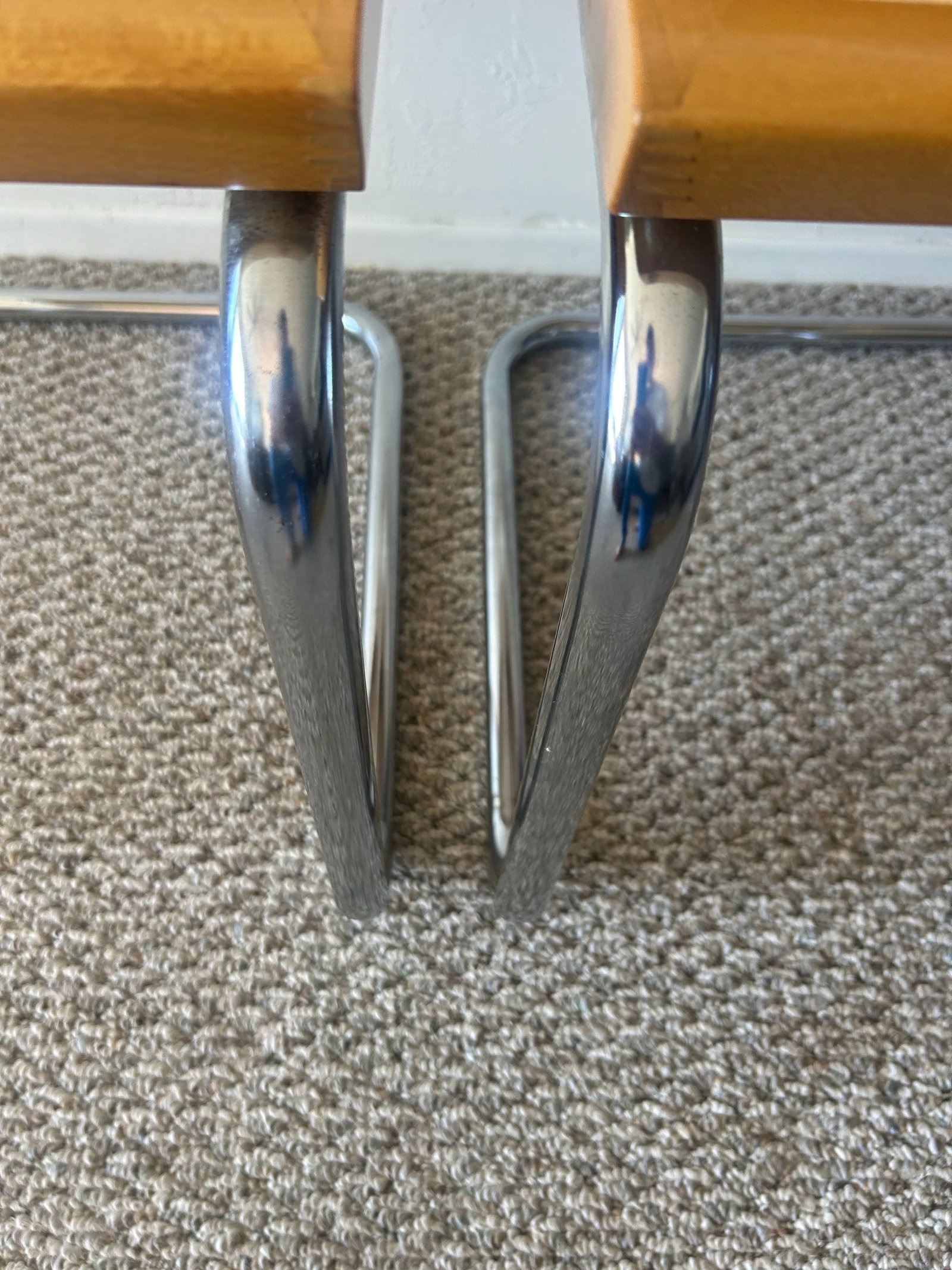 Late 20th Century Mid Century Cantilever Cesca Dining Chairs Attributed to Marcel Breuer Set of 2 - 10
