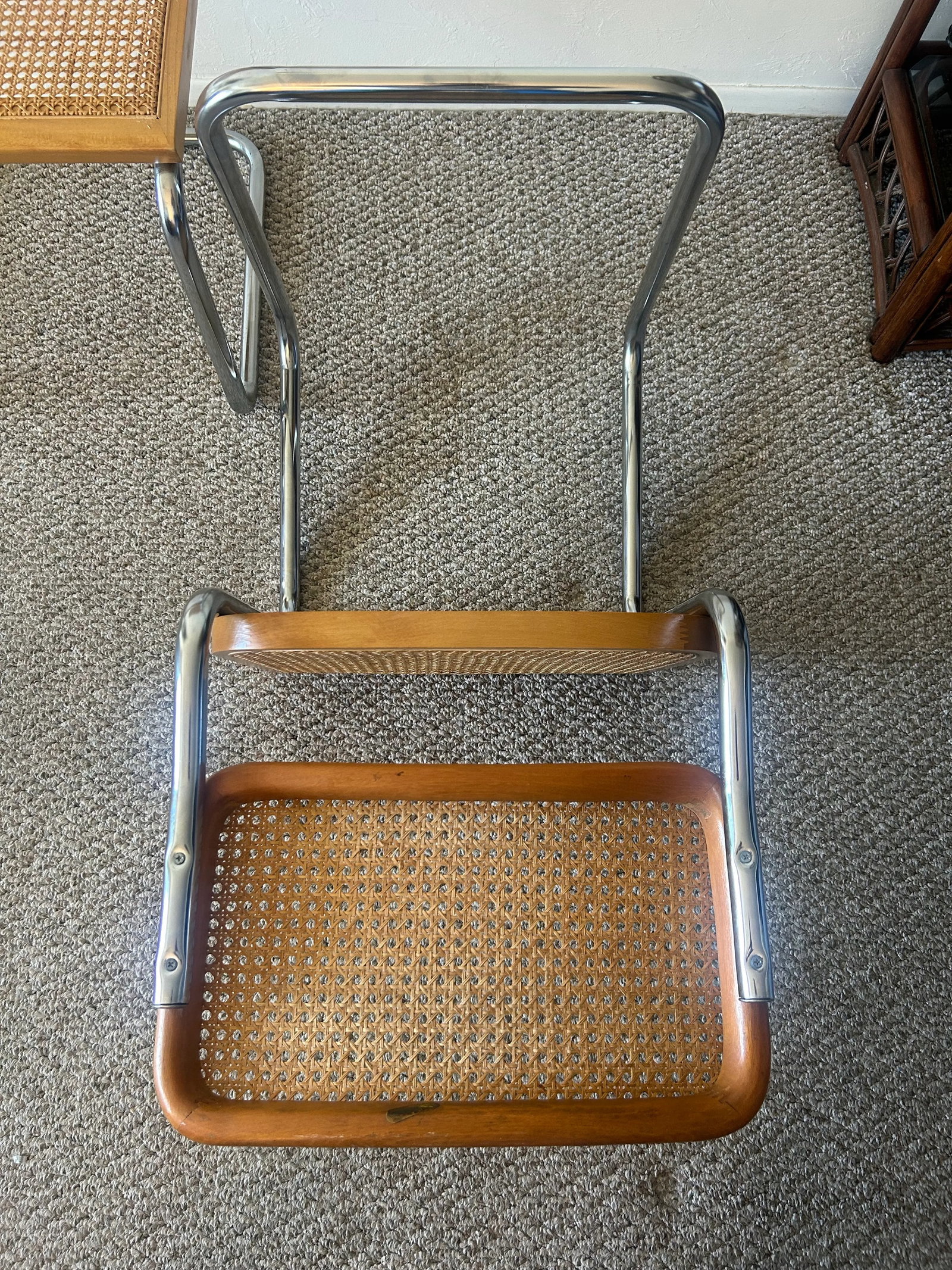Late 20th Century Mid Century Cantilever Cesca Dining Chairs Attributed to Marcel Breuer Set of 2 - 9