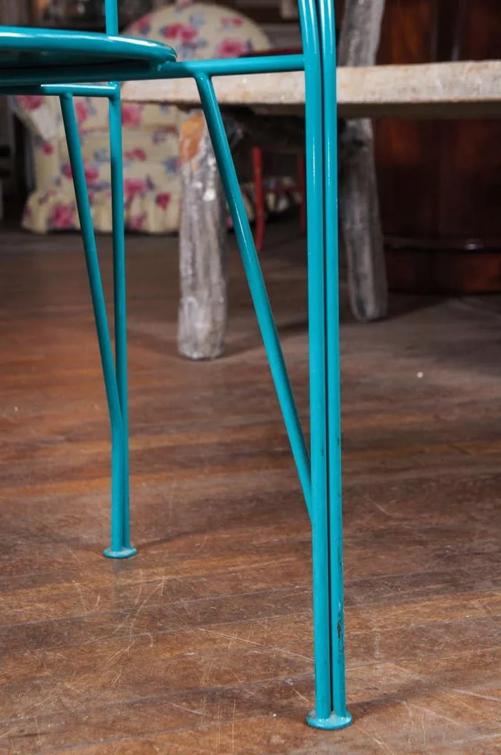 Powder-Coated Lune d'Argent Metal Armchairs - a Pair - 10