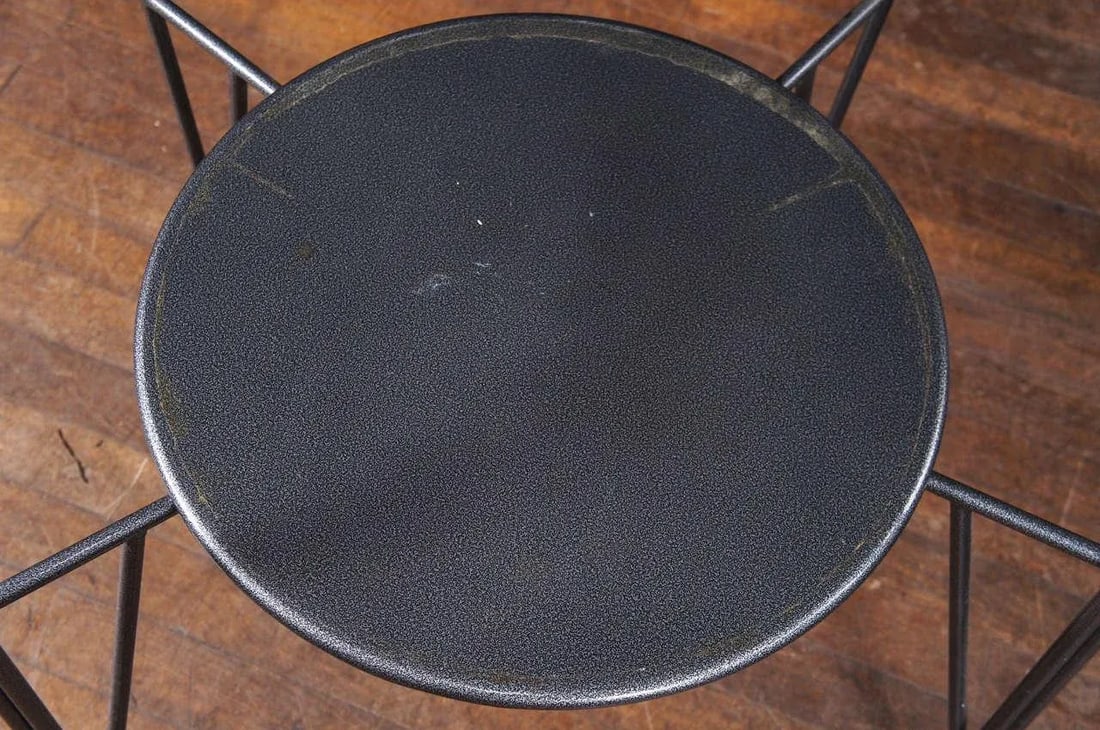 Powder-Coated Lune d'Argent Metal Armchairs - a Pair - 8