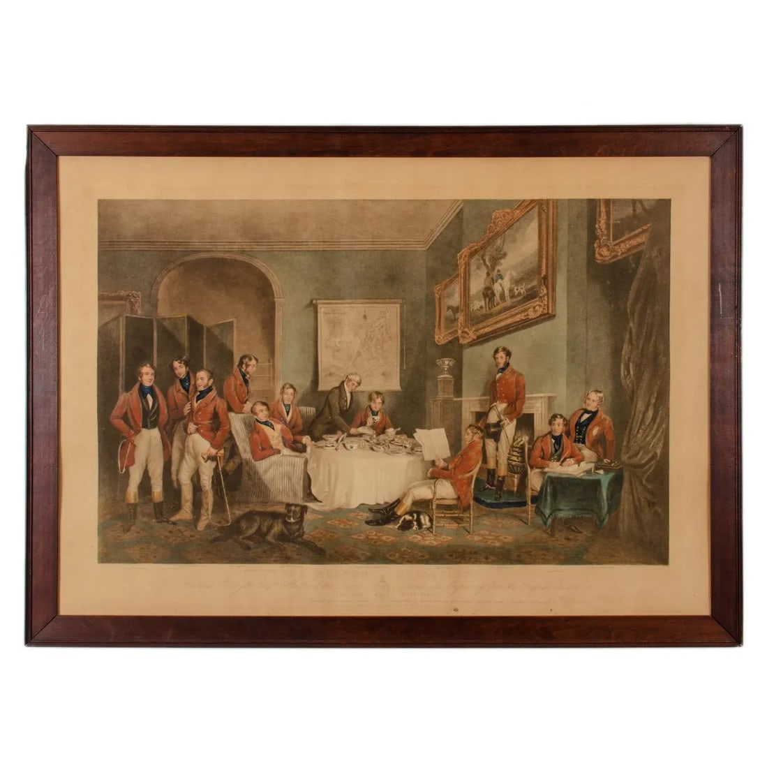 Antique "Melton Breakfast and the Meet of the Vine Hounds" Sporting Engravings - a Pair - 2