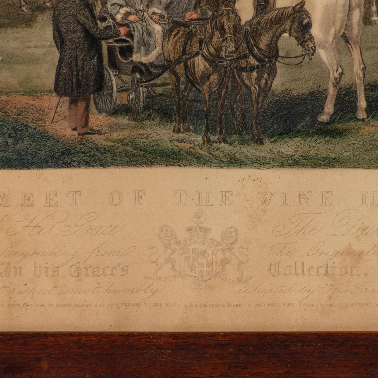 Antique "Melton Breakfast and the Meet of the Vine Hounds" Sporting Engravings - a Pair - 9