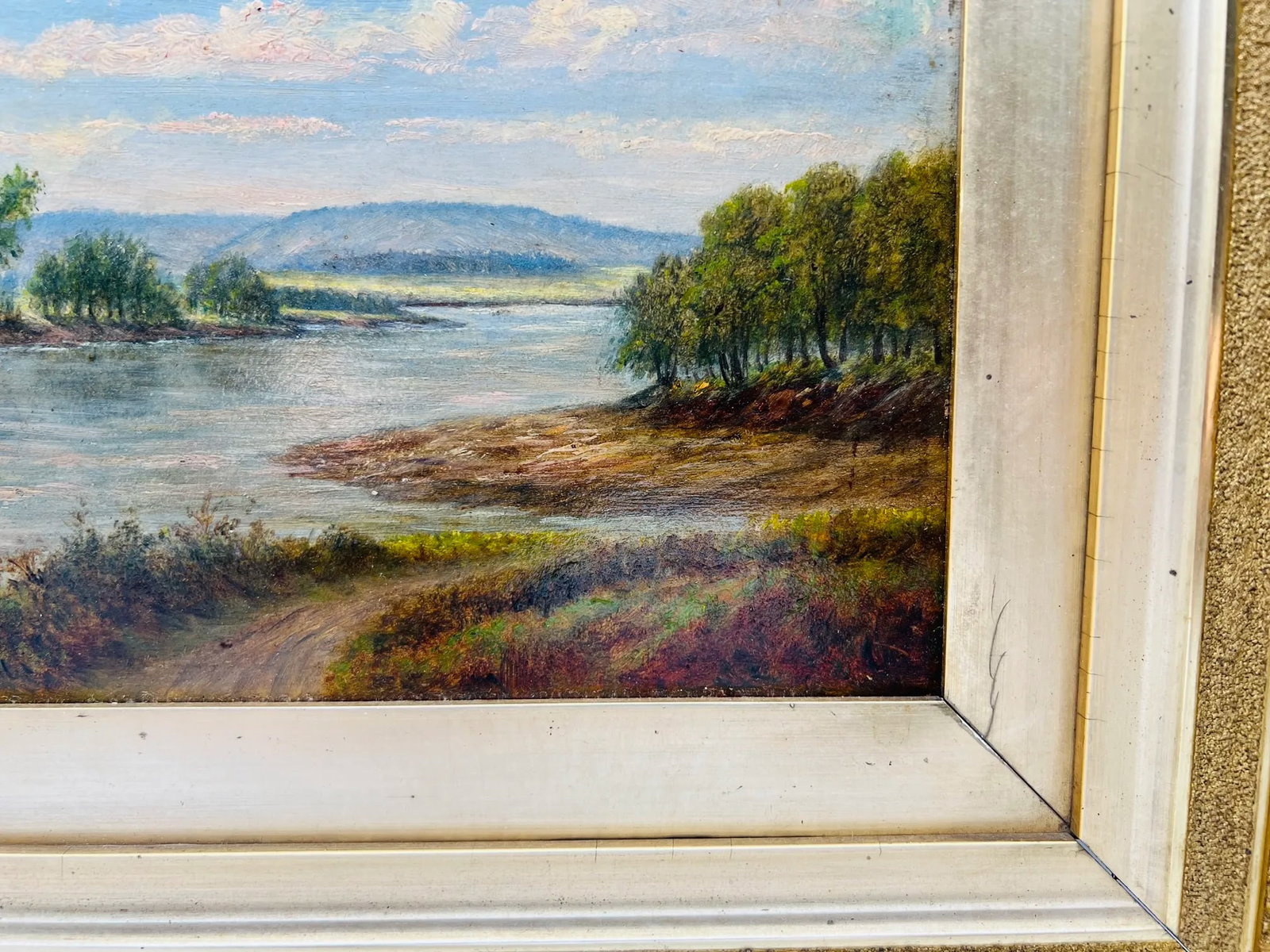 19th Century, American School Oil on Board Landscape - New Hampshire School - 4