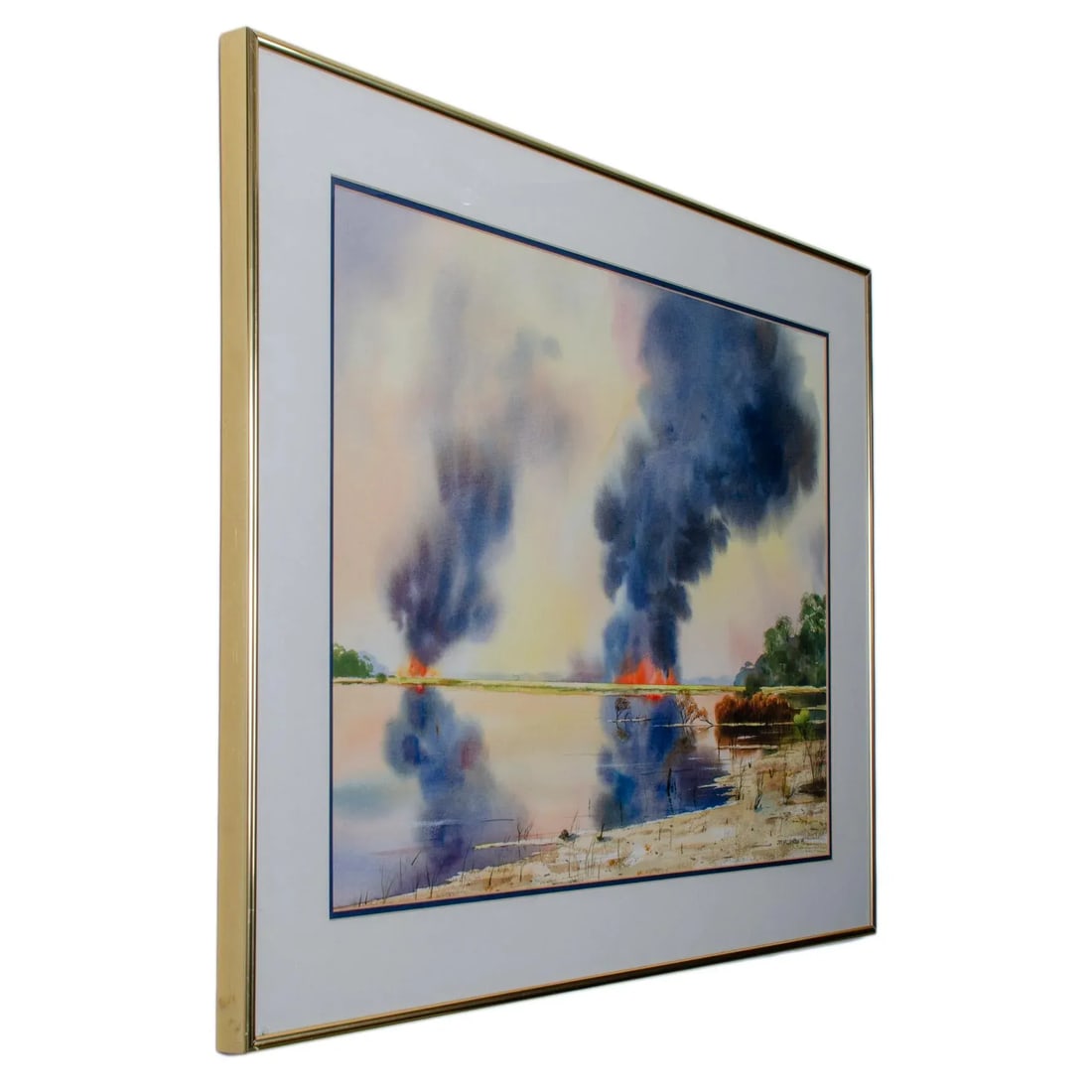 "Controlled Burn" Lowcountry Watercolor Painting by Jack Williamson - 3