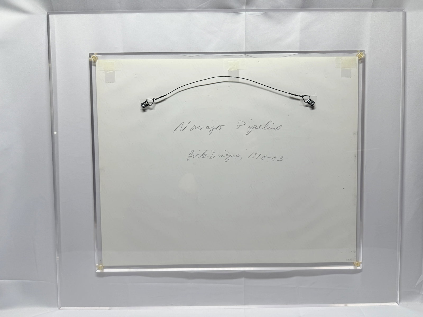 Rick Dingus "Navajo Pipeline" Graphite on Photograph C. 1980 Signed - 7