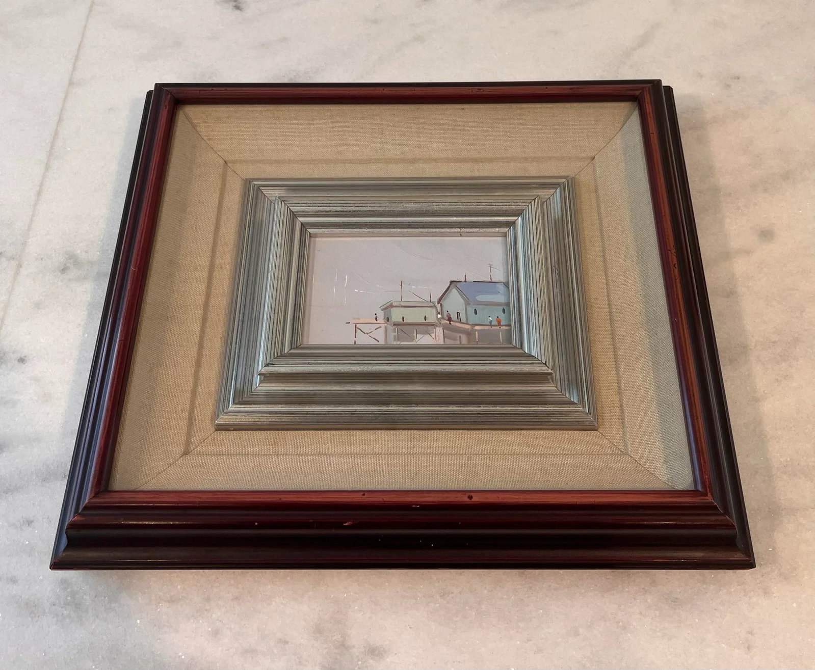 Pair of Vintage Italian School Framed Paintings - 10