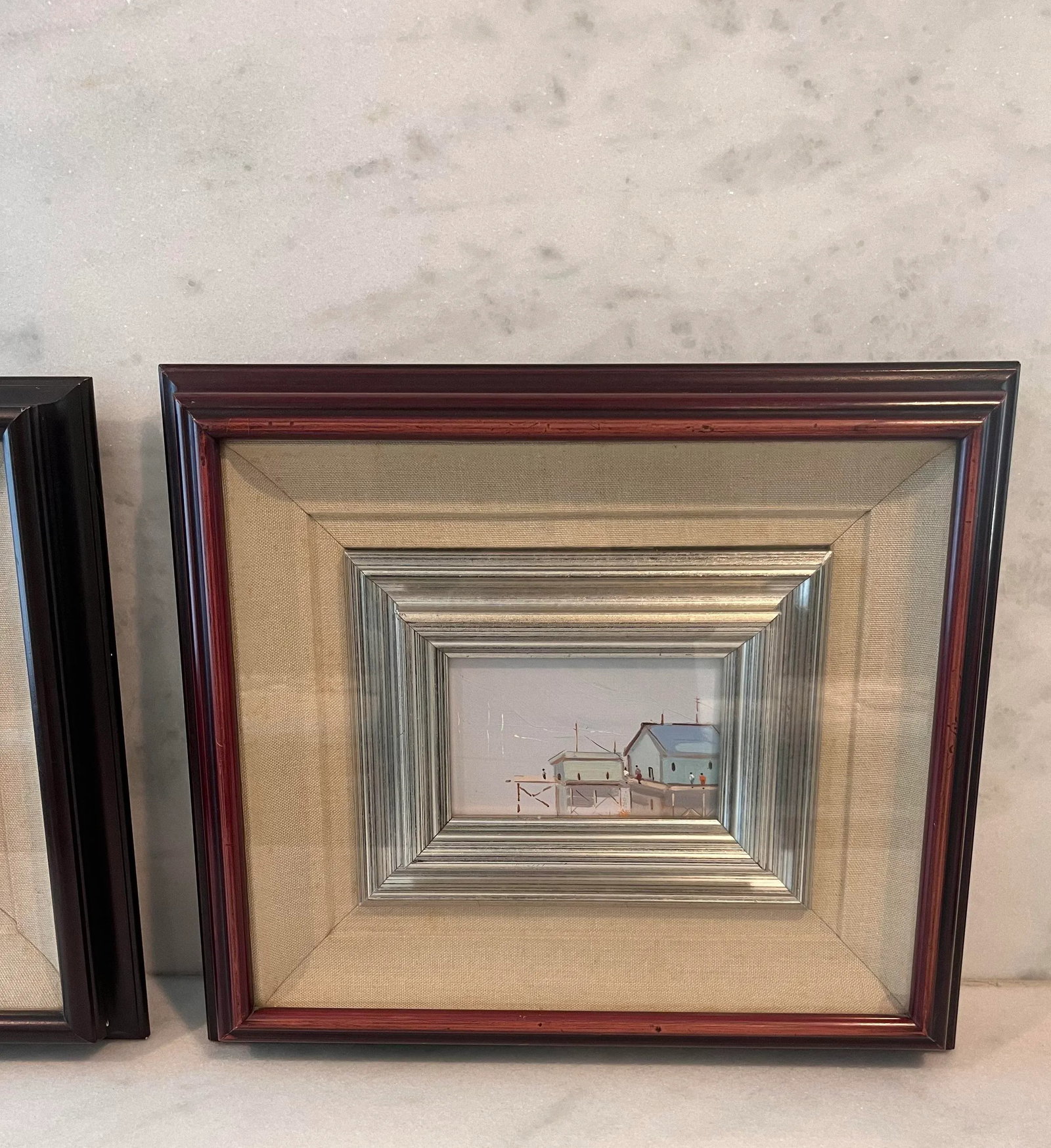 Pair of Vintage Italian School Framed Paintings - 11
