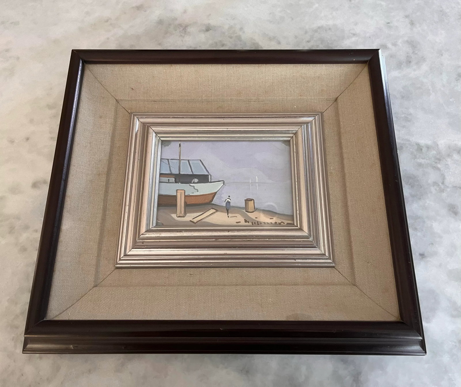 Pair of Vintage Italian School Framed Paintings - 5