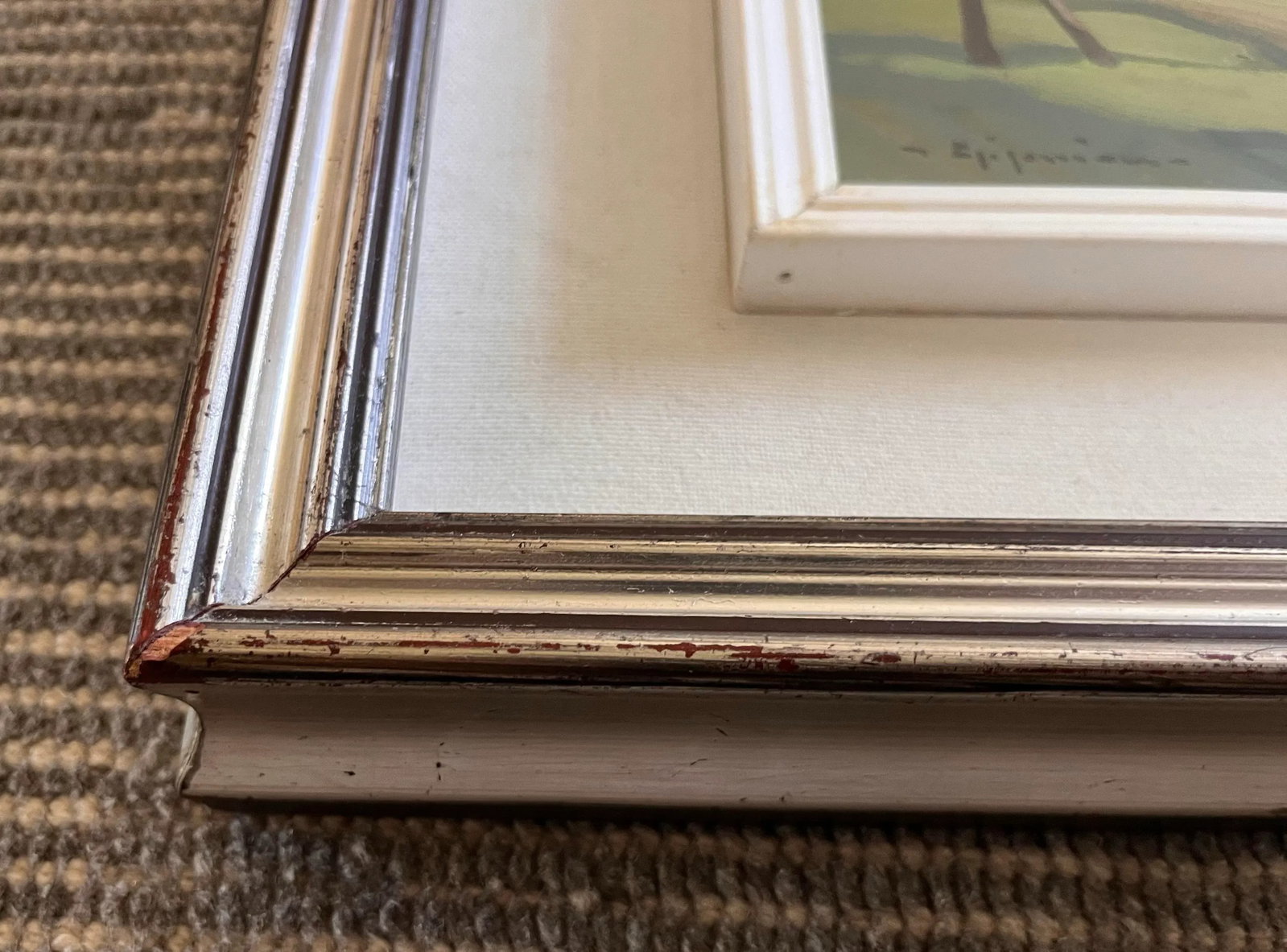 Vintage Italian School Framed Painting - 8