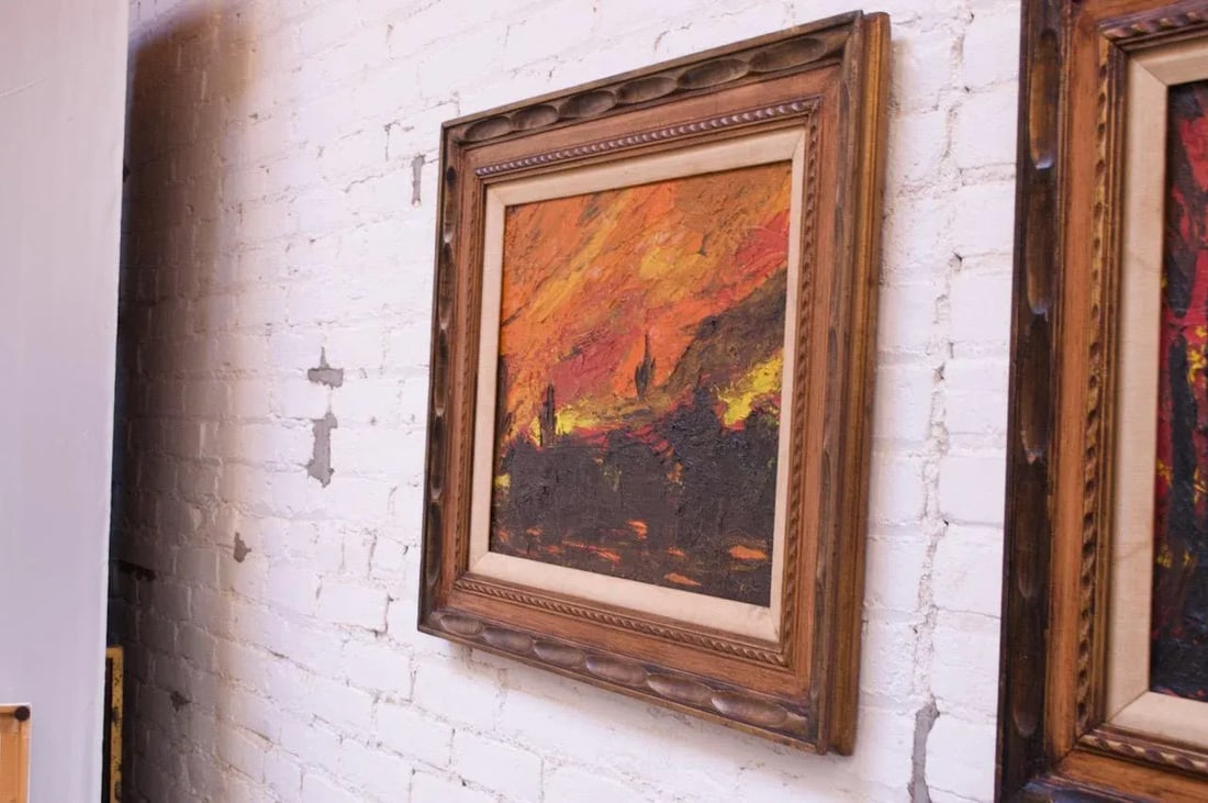 1960s Dorothy Funk Desert Landscape Oil on Canvas - 8