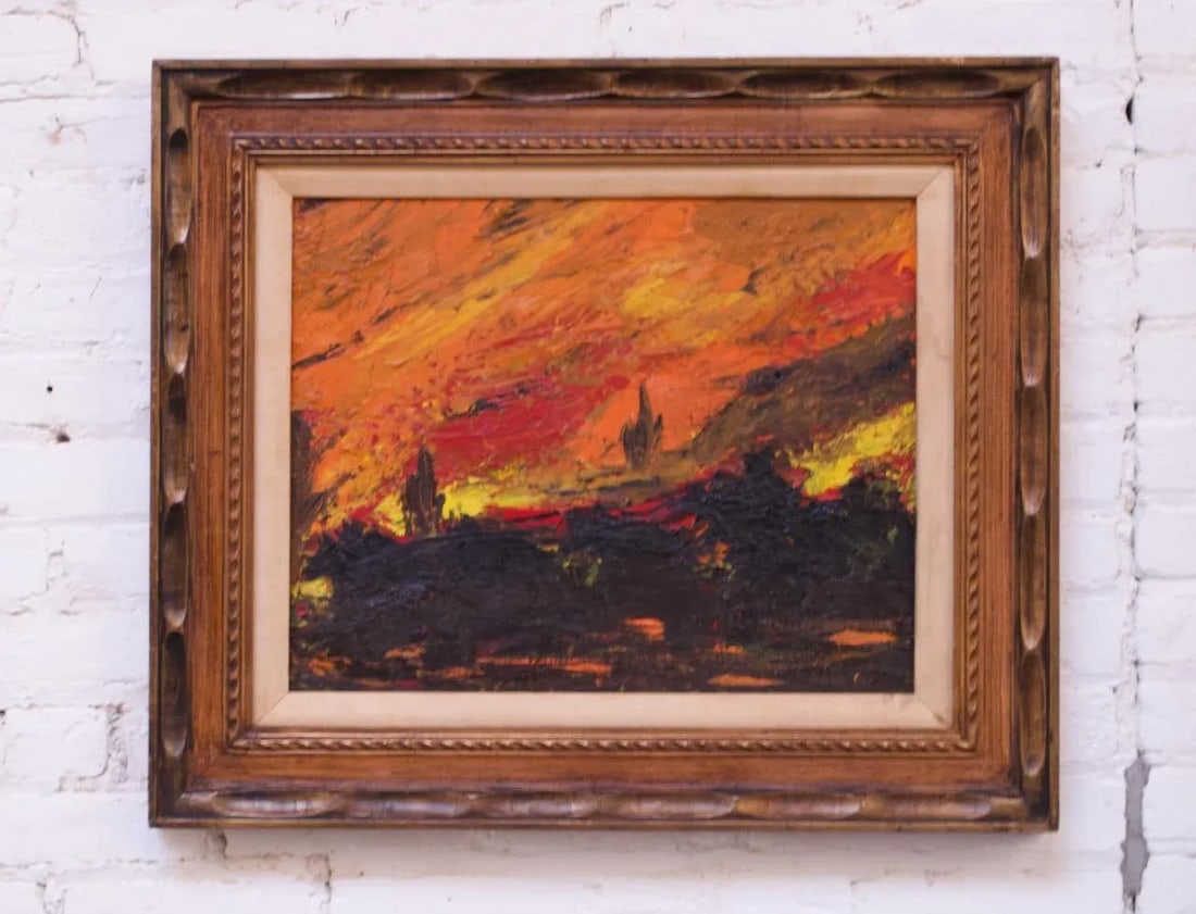 1960s Dorothy Funk Desert Landscape Oil on Canvas - 9