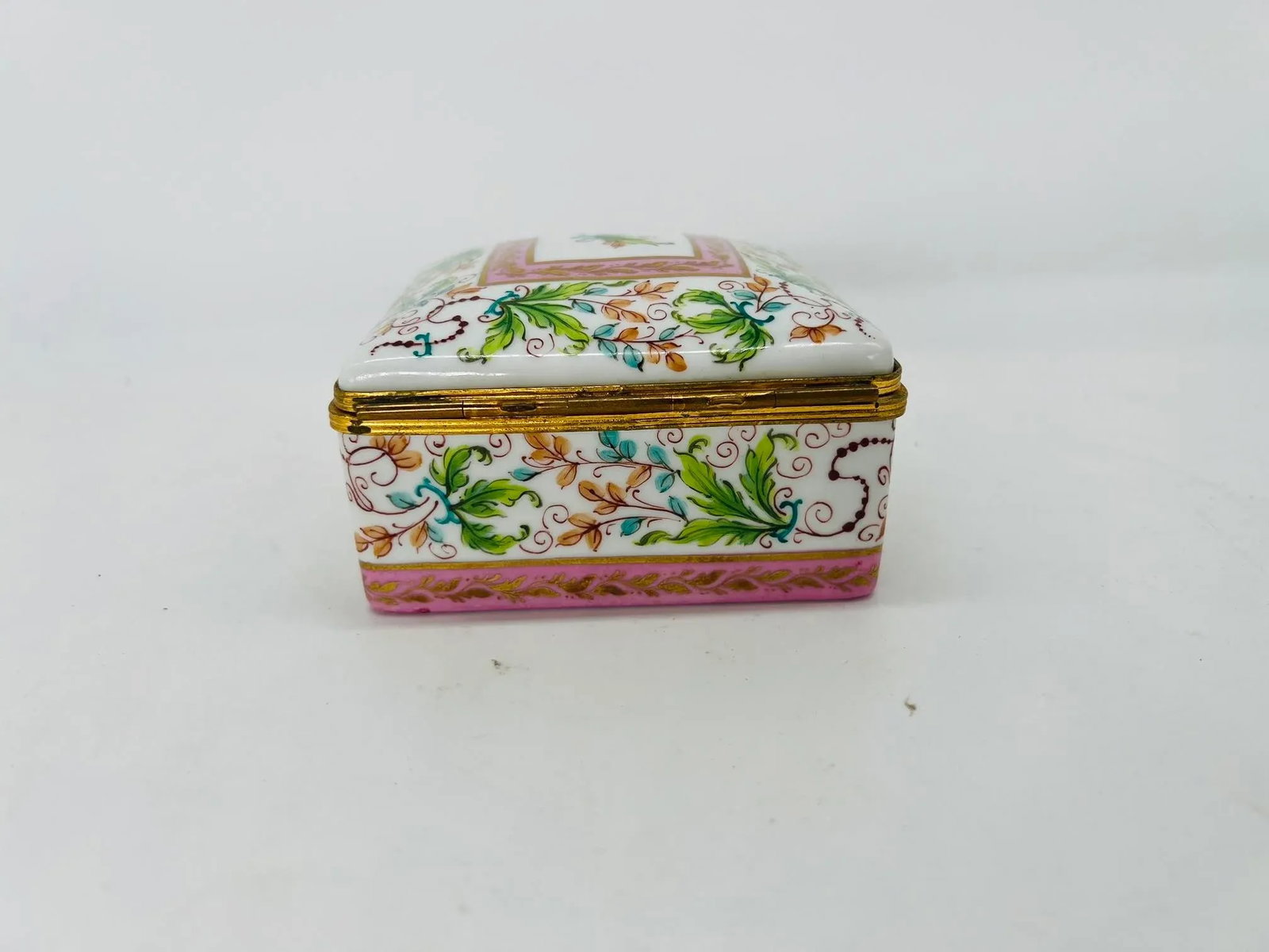 Vintage Le Tallec Enamel Decorated & Gilt Porcelain Box Circa 1982 for Saks - 2