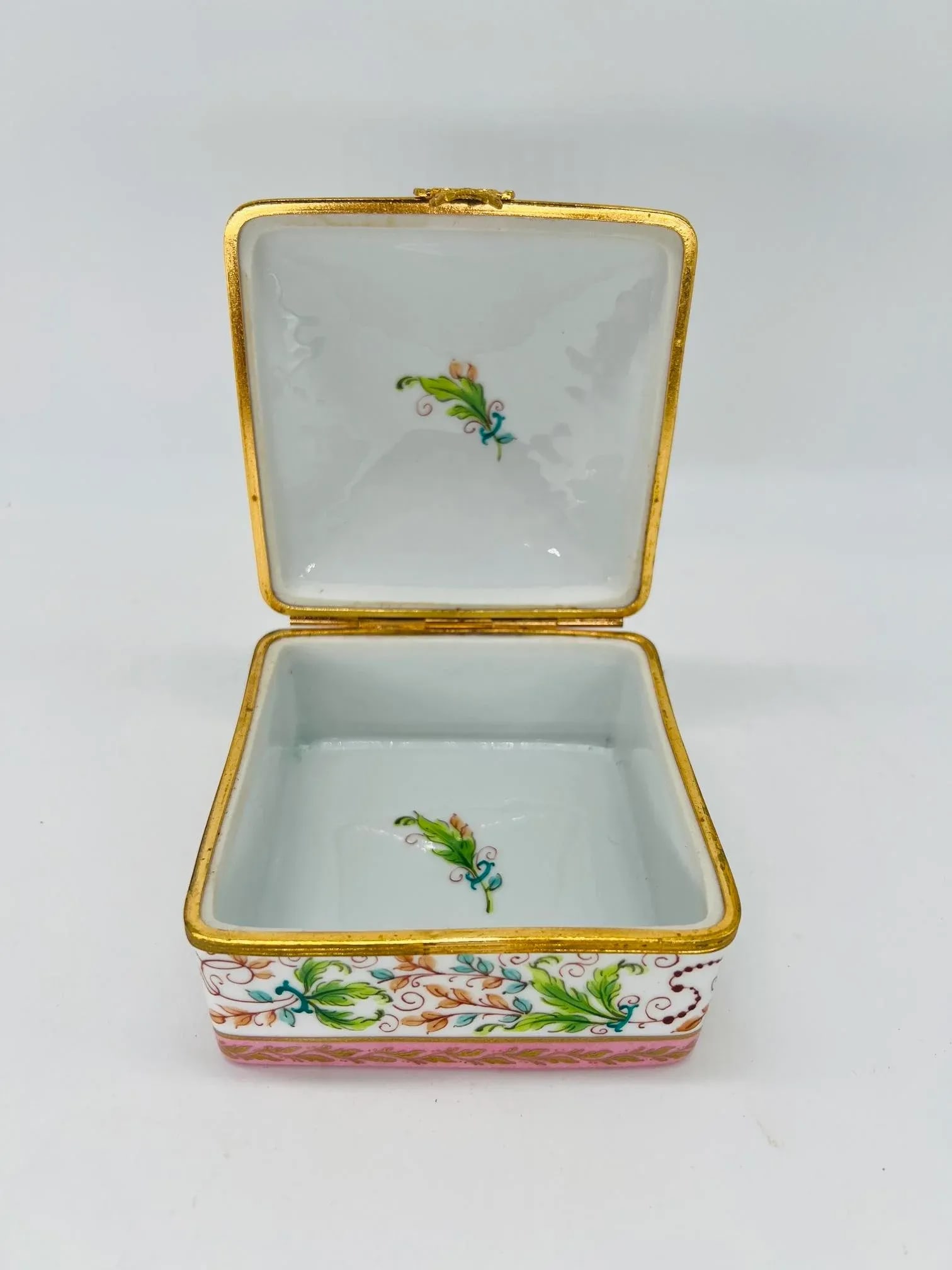Vintage Le Tallec Enamel Decorated & Gilt Porcelain Box Circa 1982 for Saks - 3