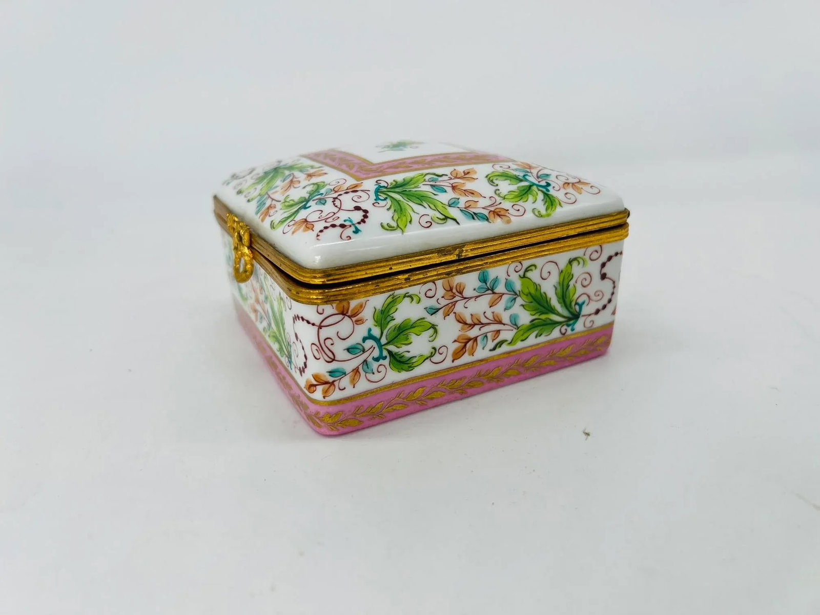 Vintage Le Tallec Enamel Decorated & Gilt Porcelain Box Circa 1982 for Saks - 4