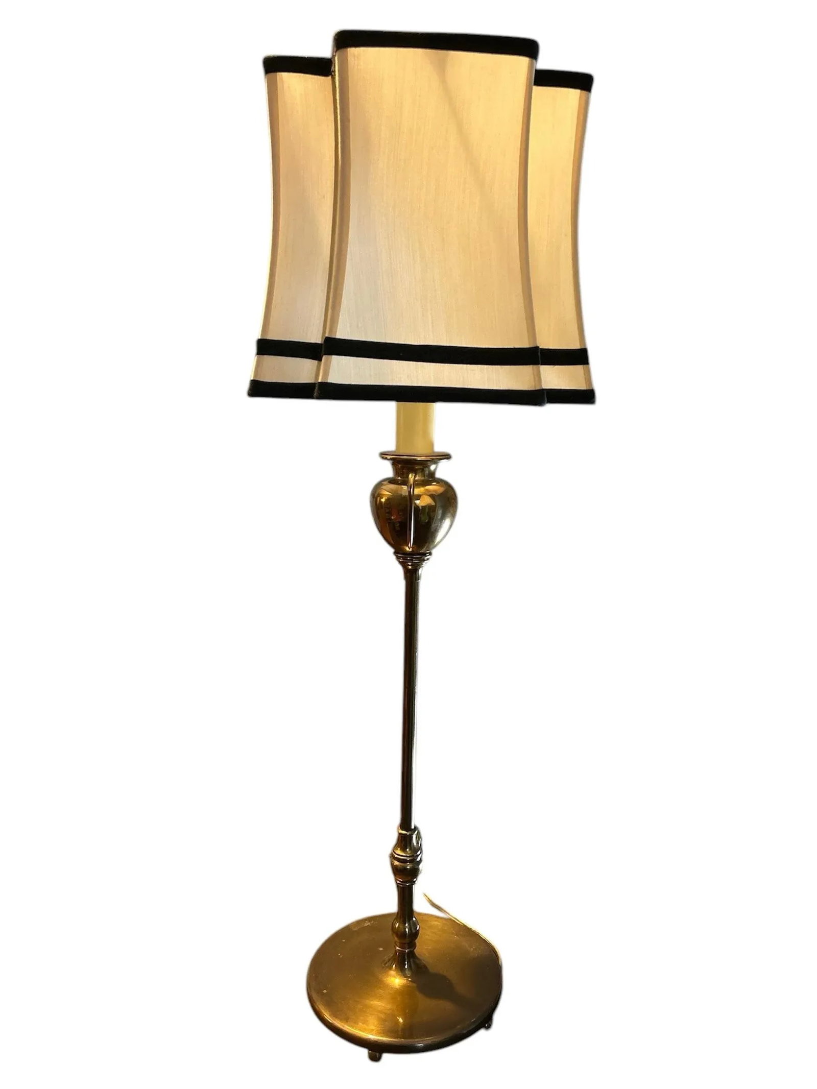 Vintage Urn Lamp With Custom Shade - 2